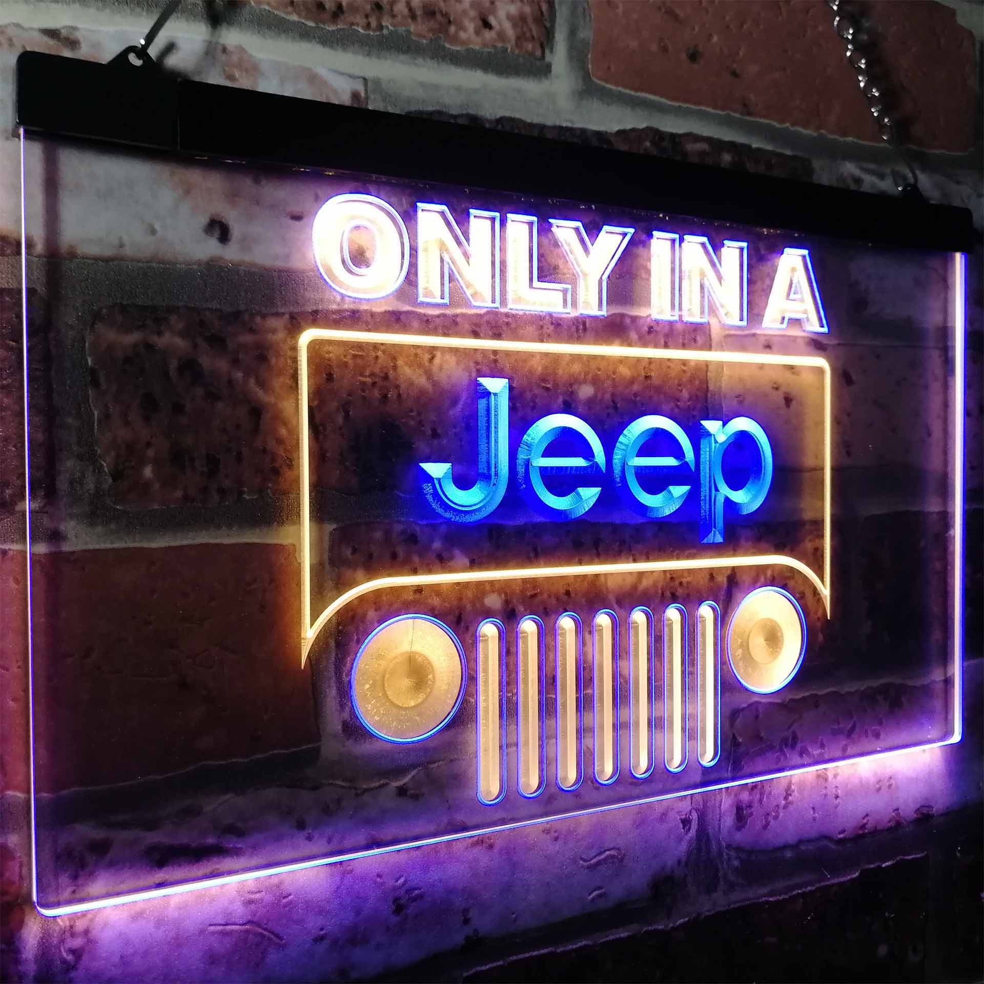 Only in a Jeep 4x4 Sport Neon LED Sign