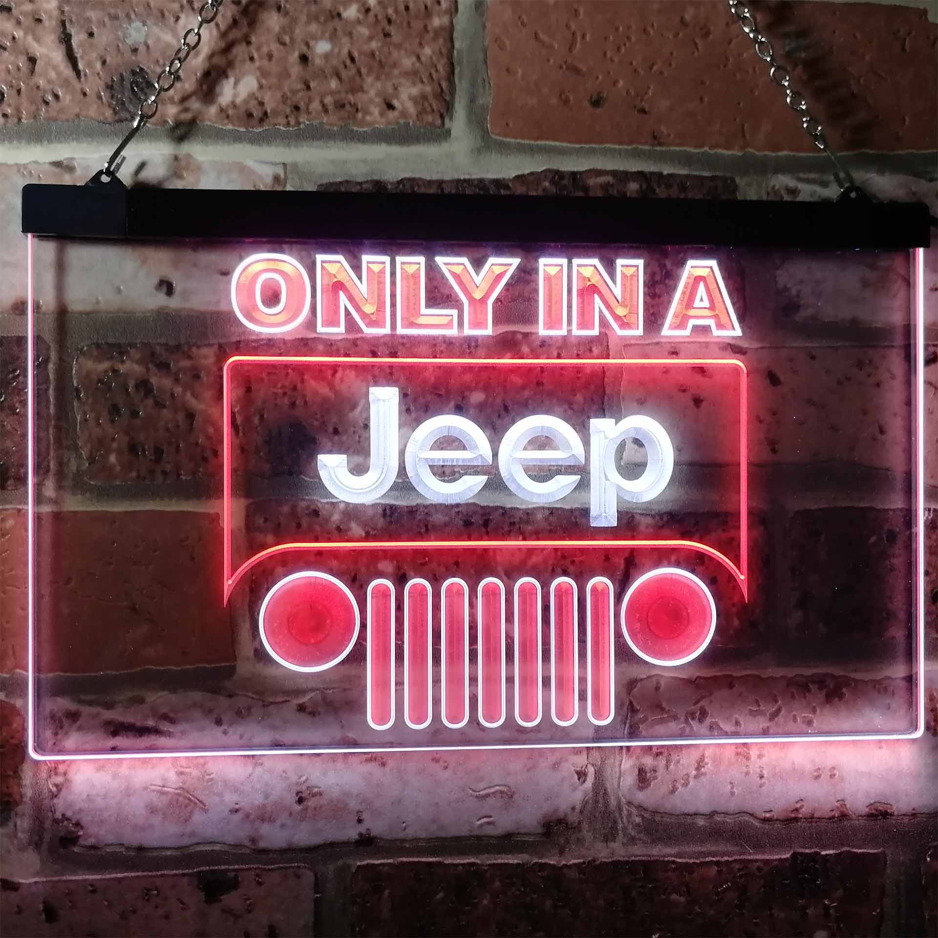 Only in a Jeep 4x4 Sport Neon LED Sign