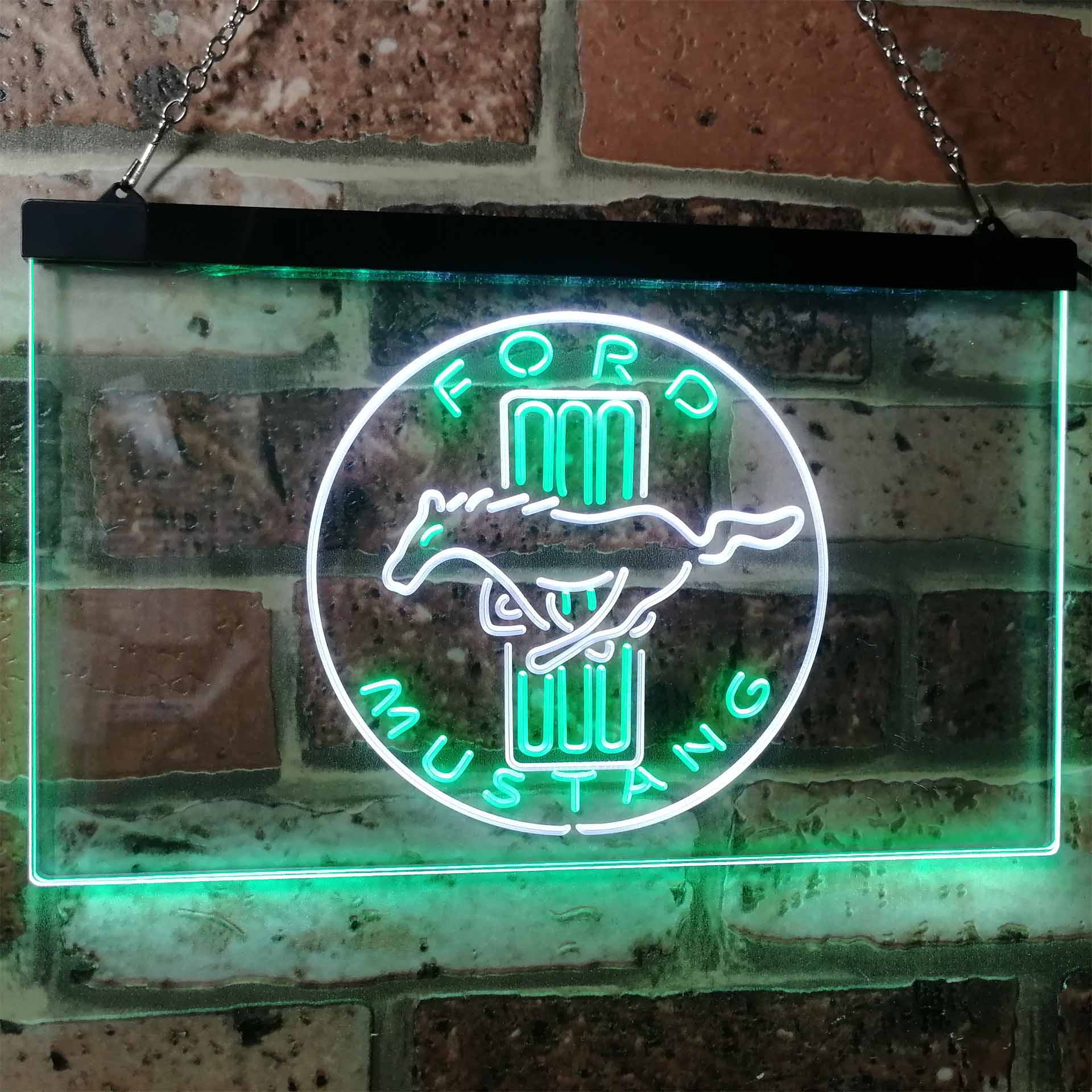 Ford Mustang Horse Car Bar Neon LED Sign