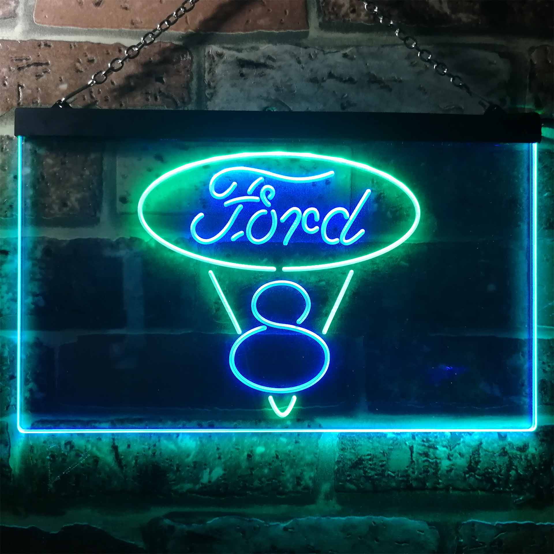 Ford V8 Car Neon LED Sign