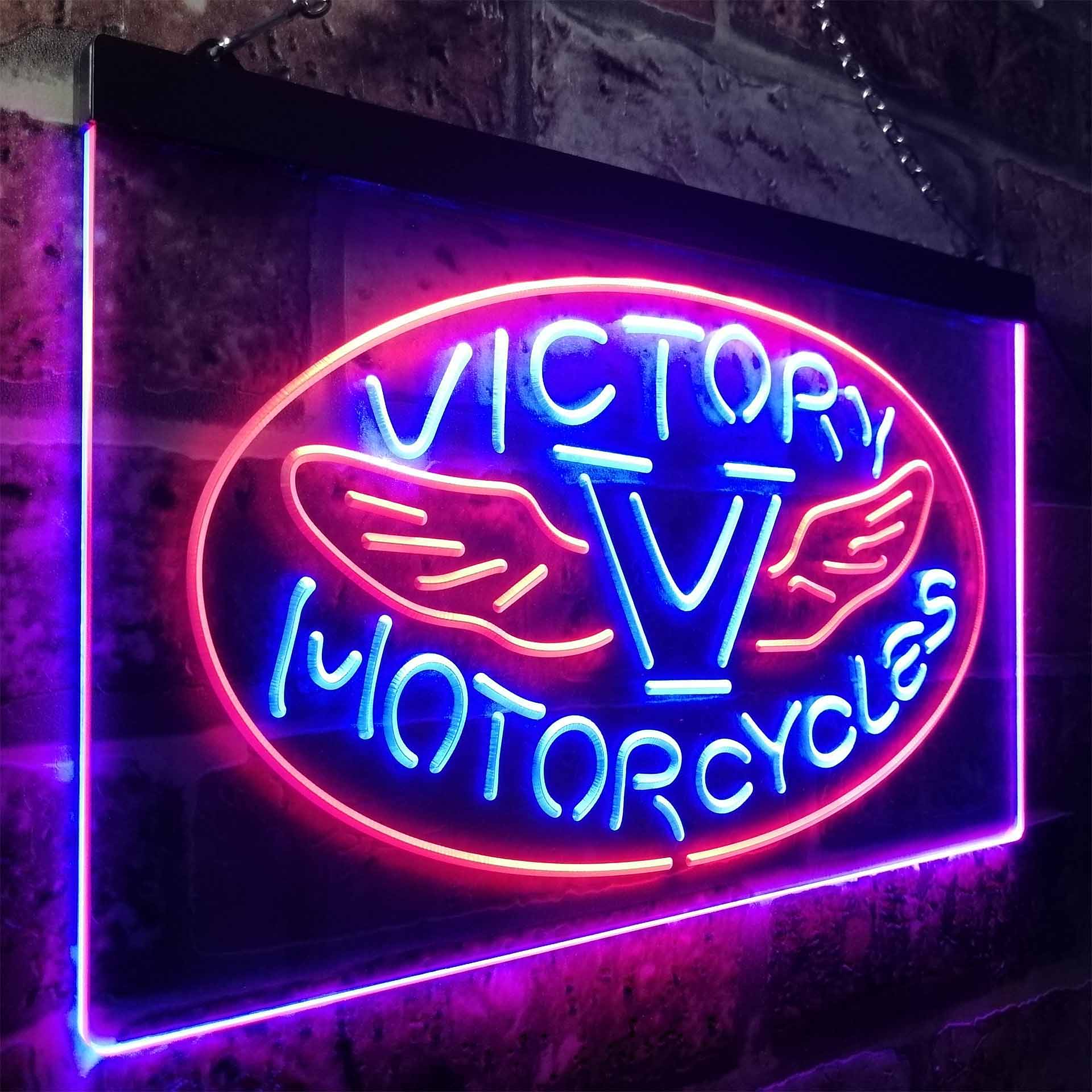 Victory Motorcycles Club Neon LED Sign