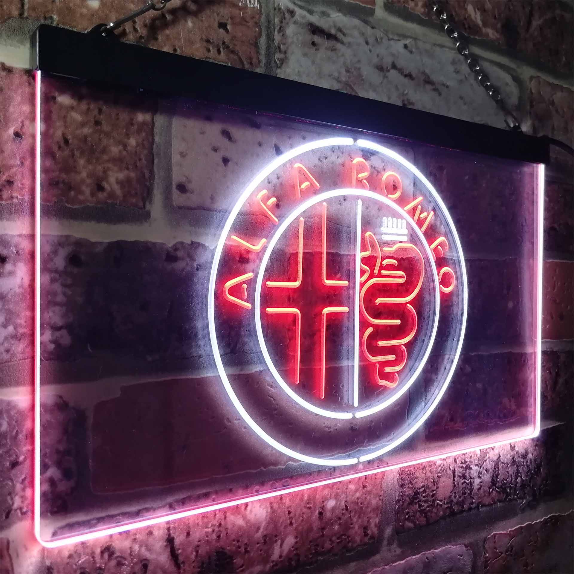 Alfa Romeo Car Garage Bar Neon LED Sign