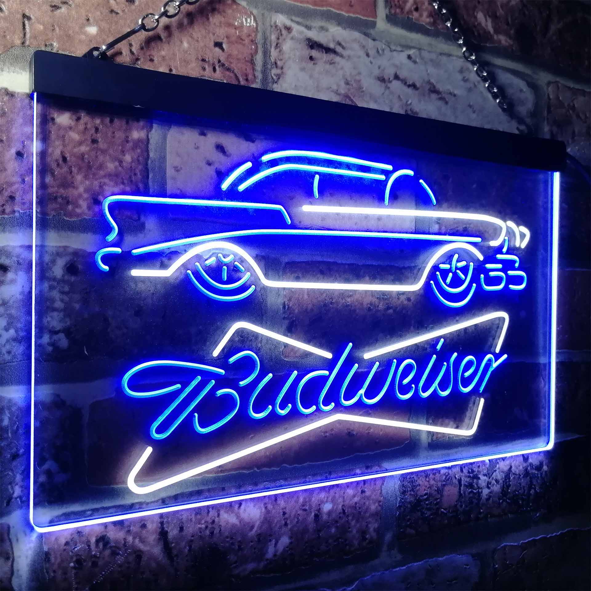 Vintage Car Auto Budweiser Neon LED Sign