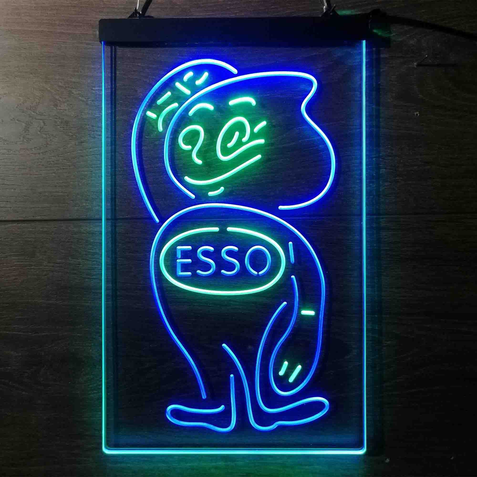 Esso Mascot Oil Gasoline Neon LED Sign