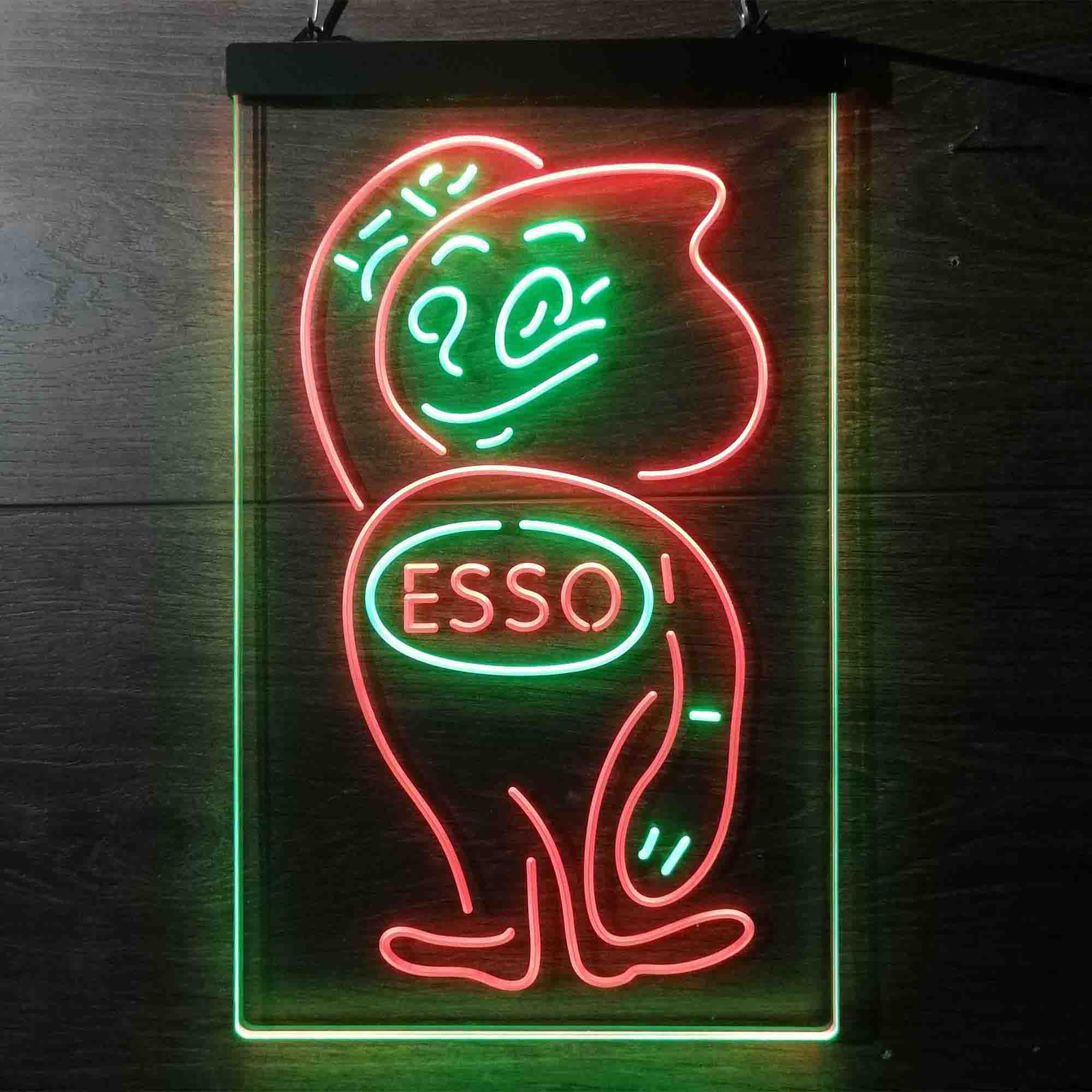 Esso Mascot Oil Gasoline Neon LED Sign