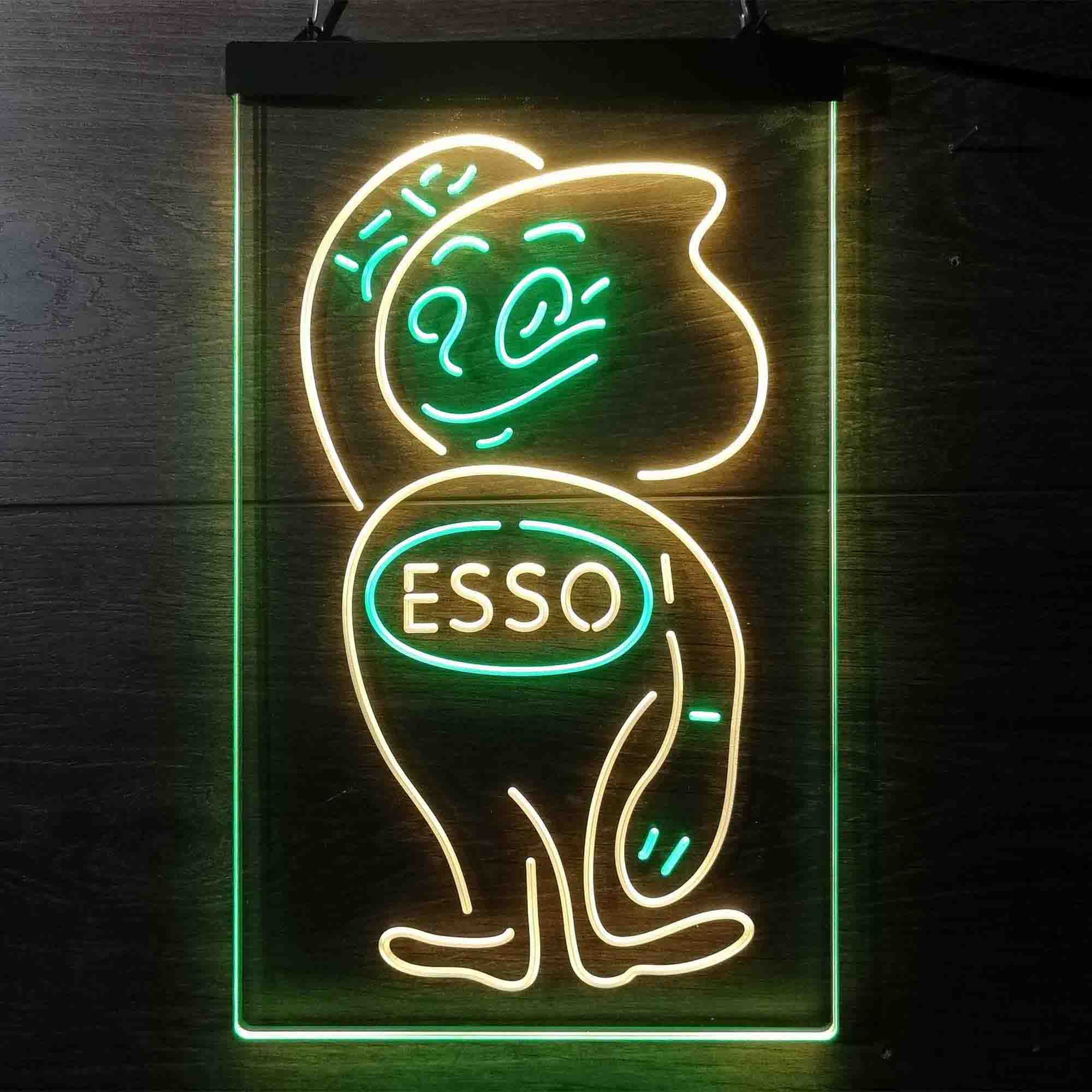 Esso Mascot Oil Gasoline Neon LED Sign