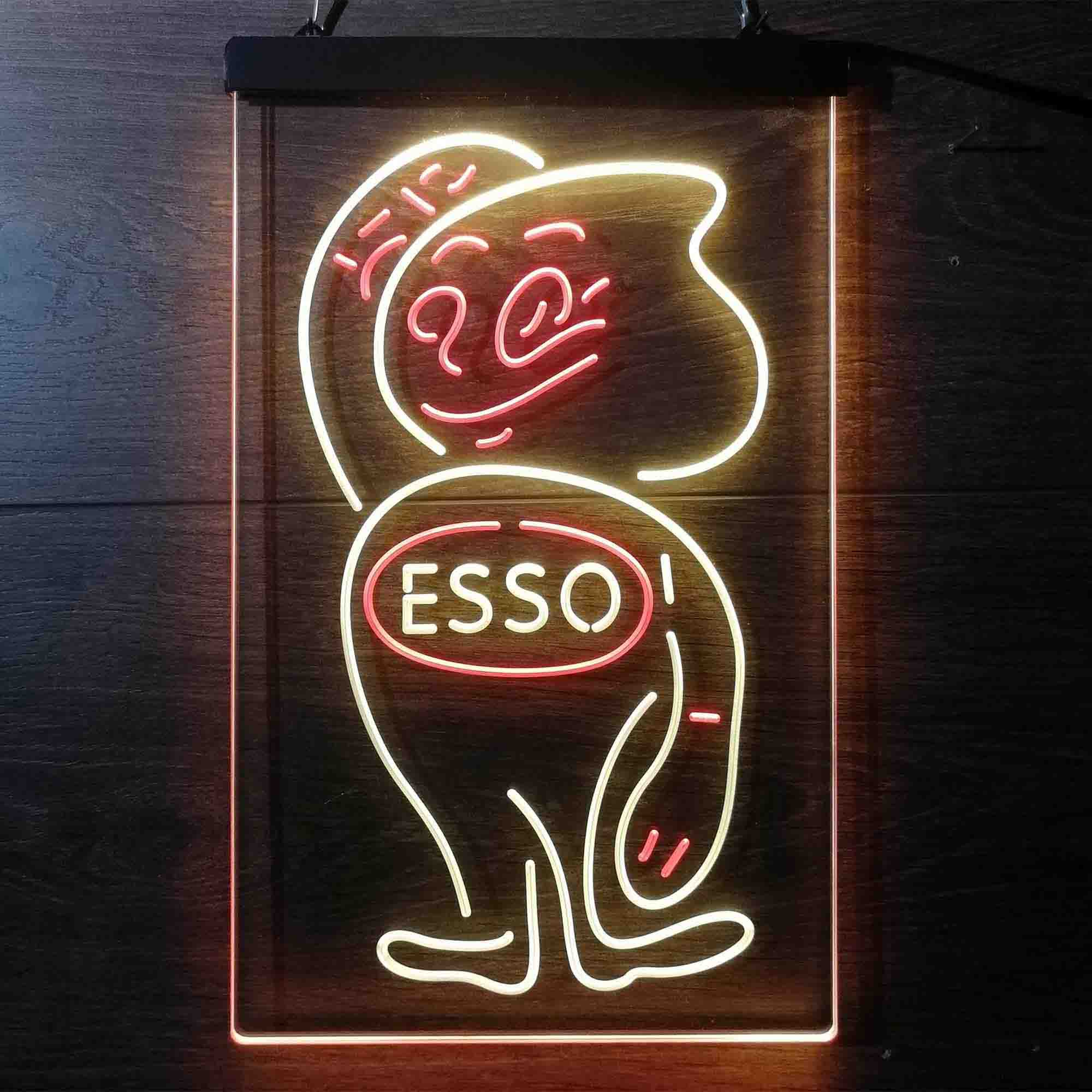 Esso Mascot Oil Gasoline Neon LED Sign