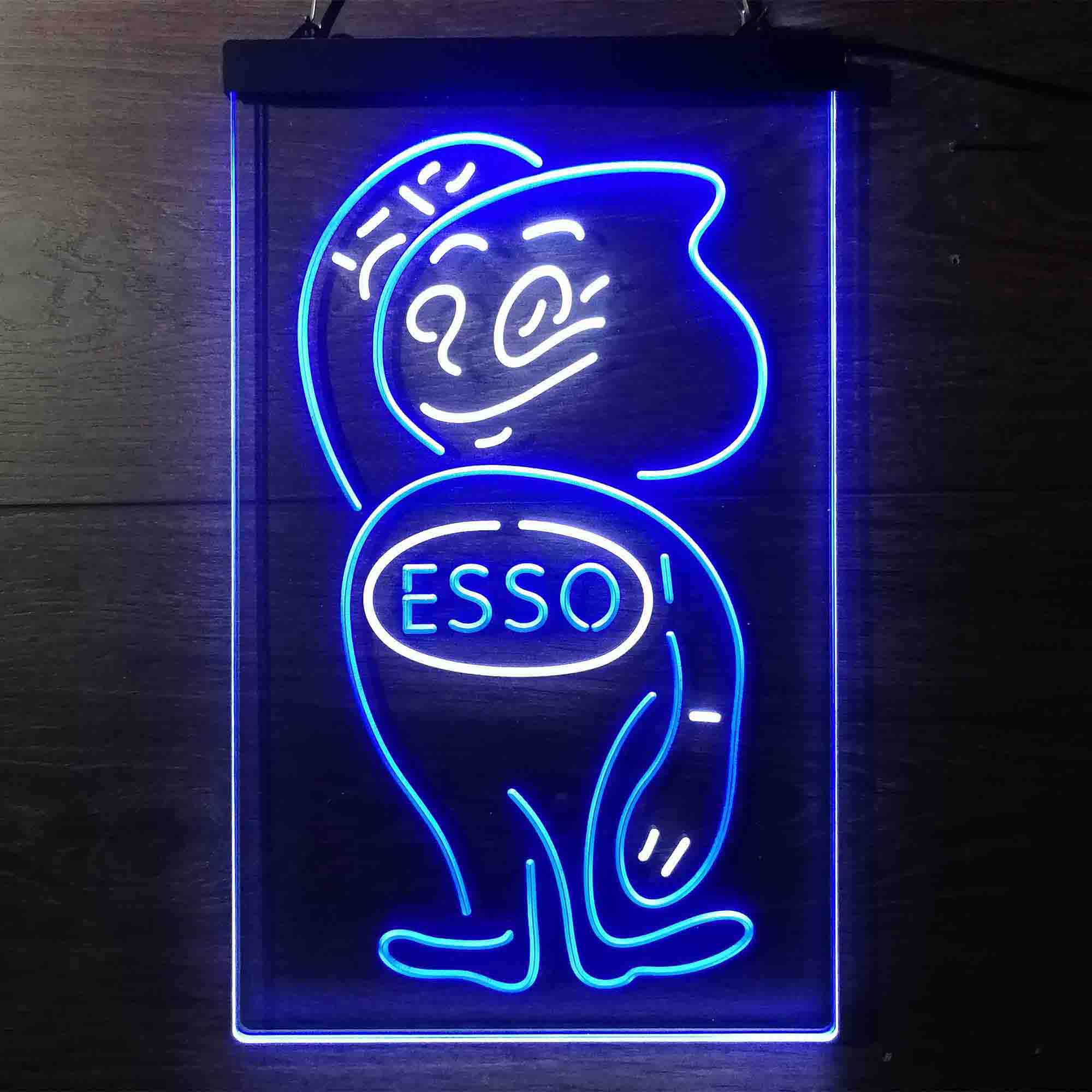 Esso Mascot Oil Gasoline Neon LED Sign