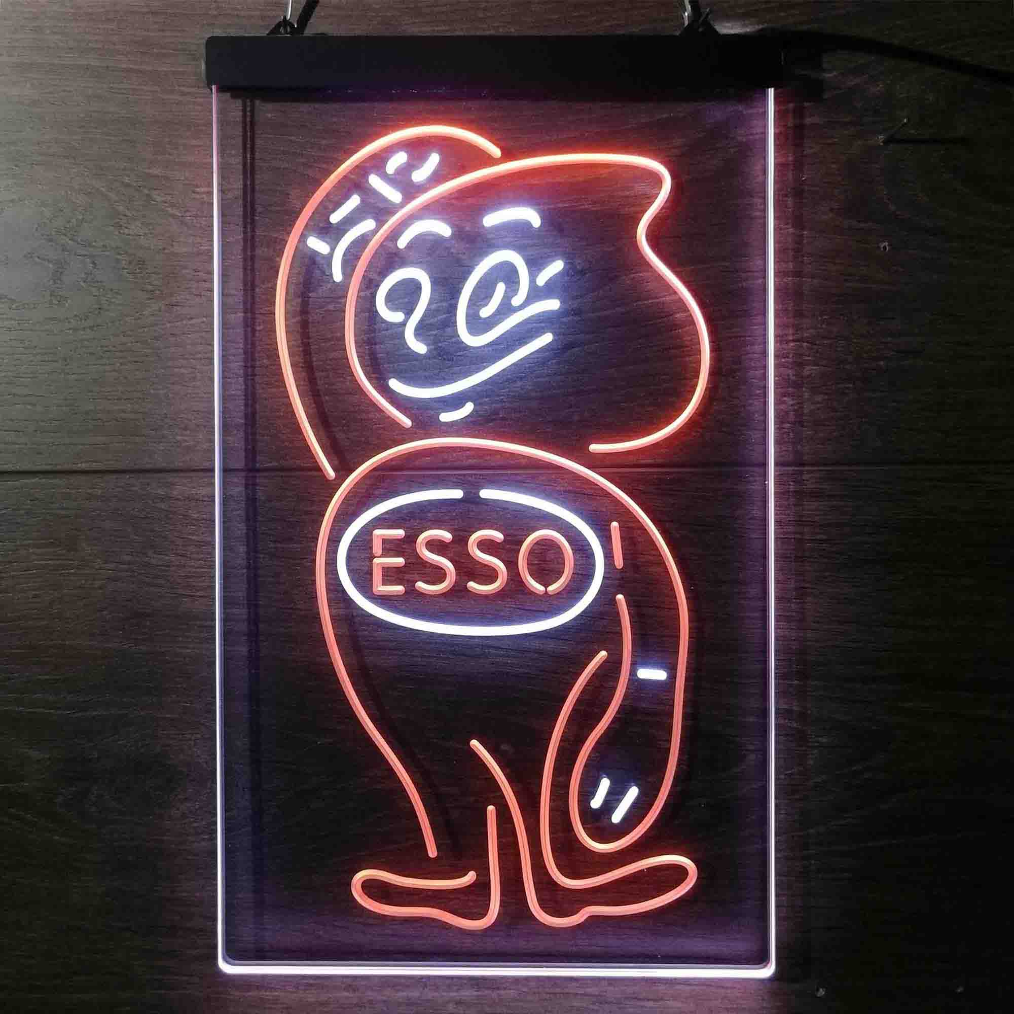 Esso Mascot Oil Gasoline Neon LED Sign