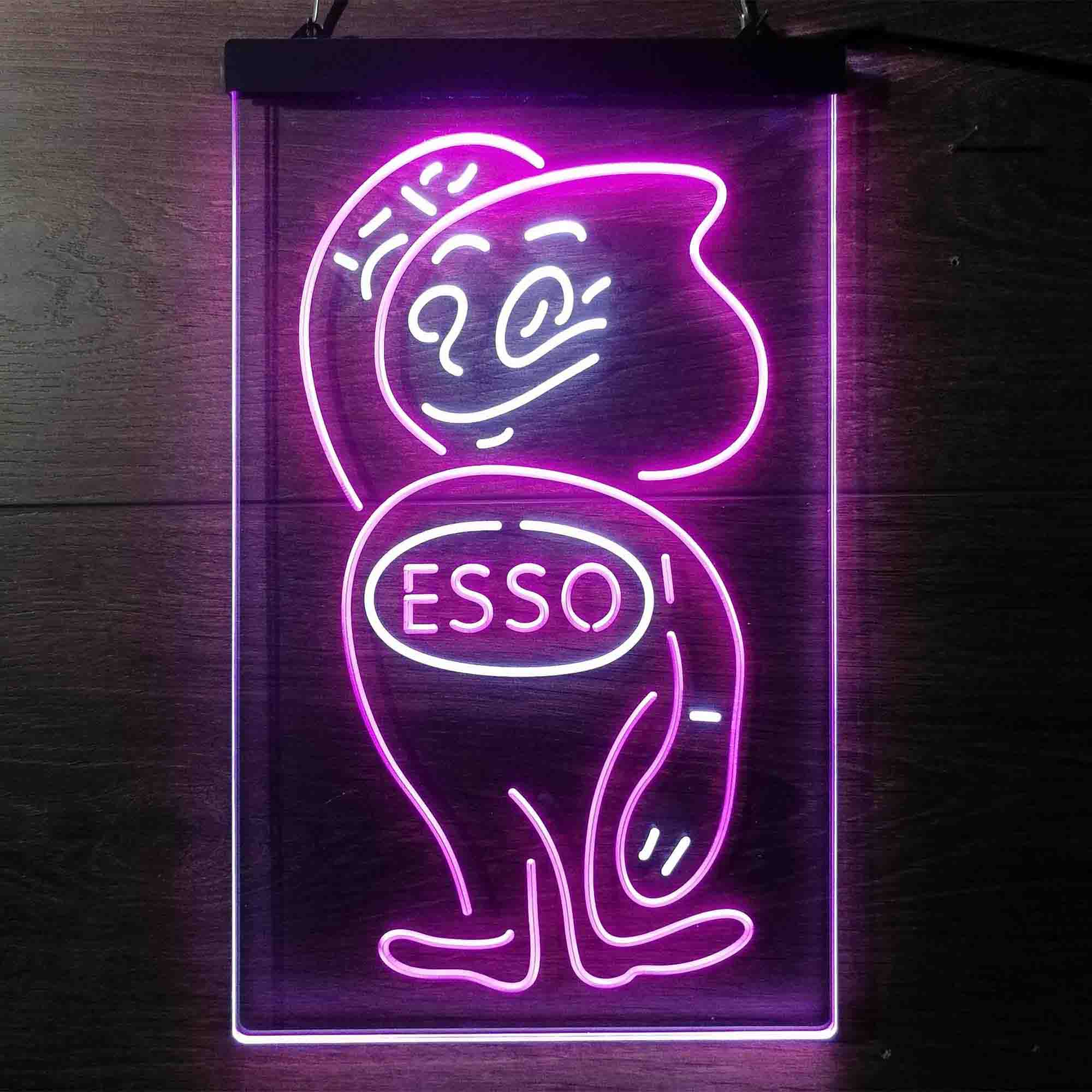 Esso Mascot Oil Gasoline Neon LED Sign