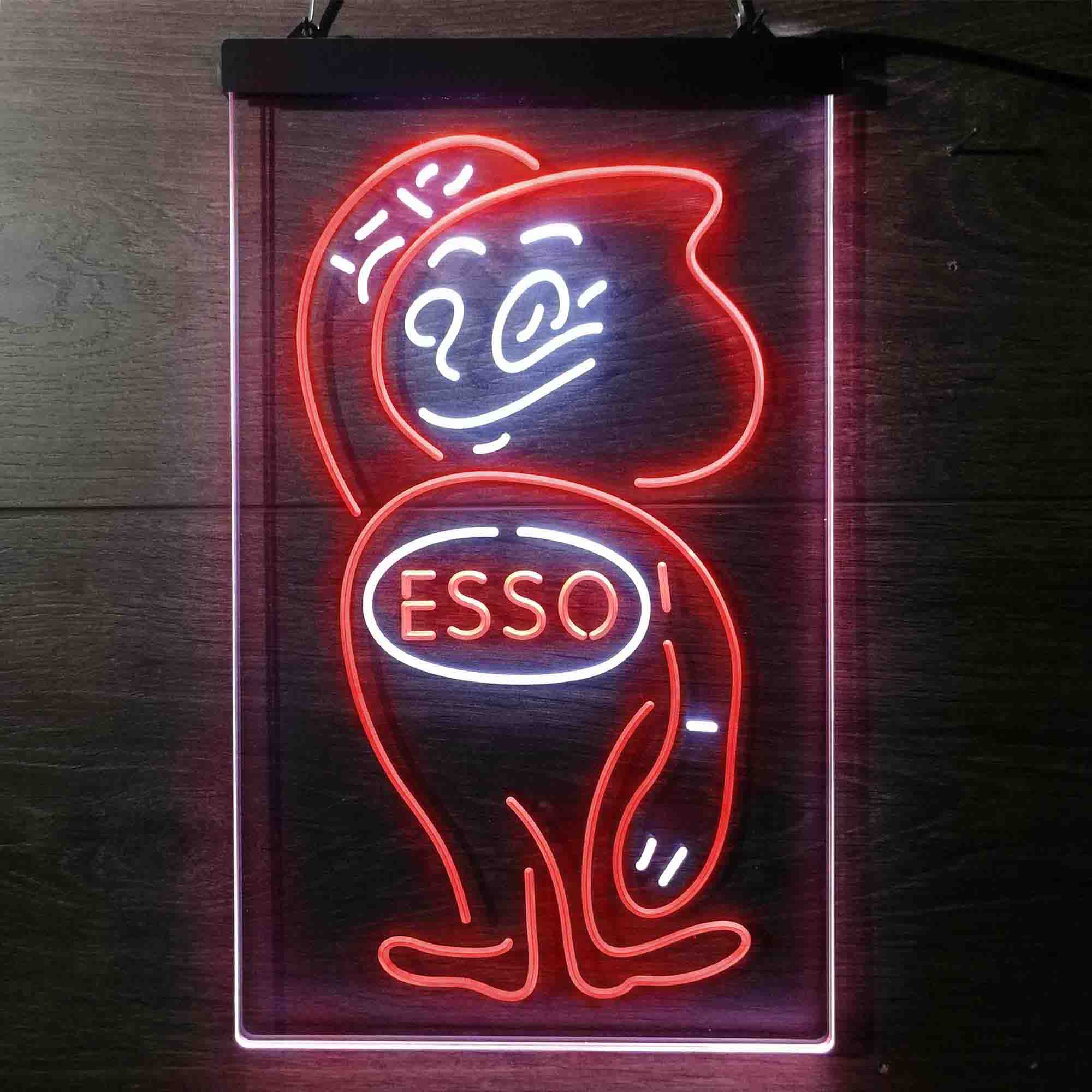 Esso Mascot Oil Gasoline Neon LED Sign