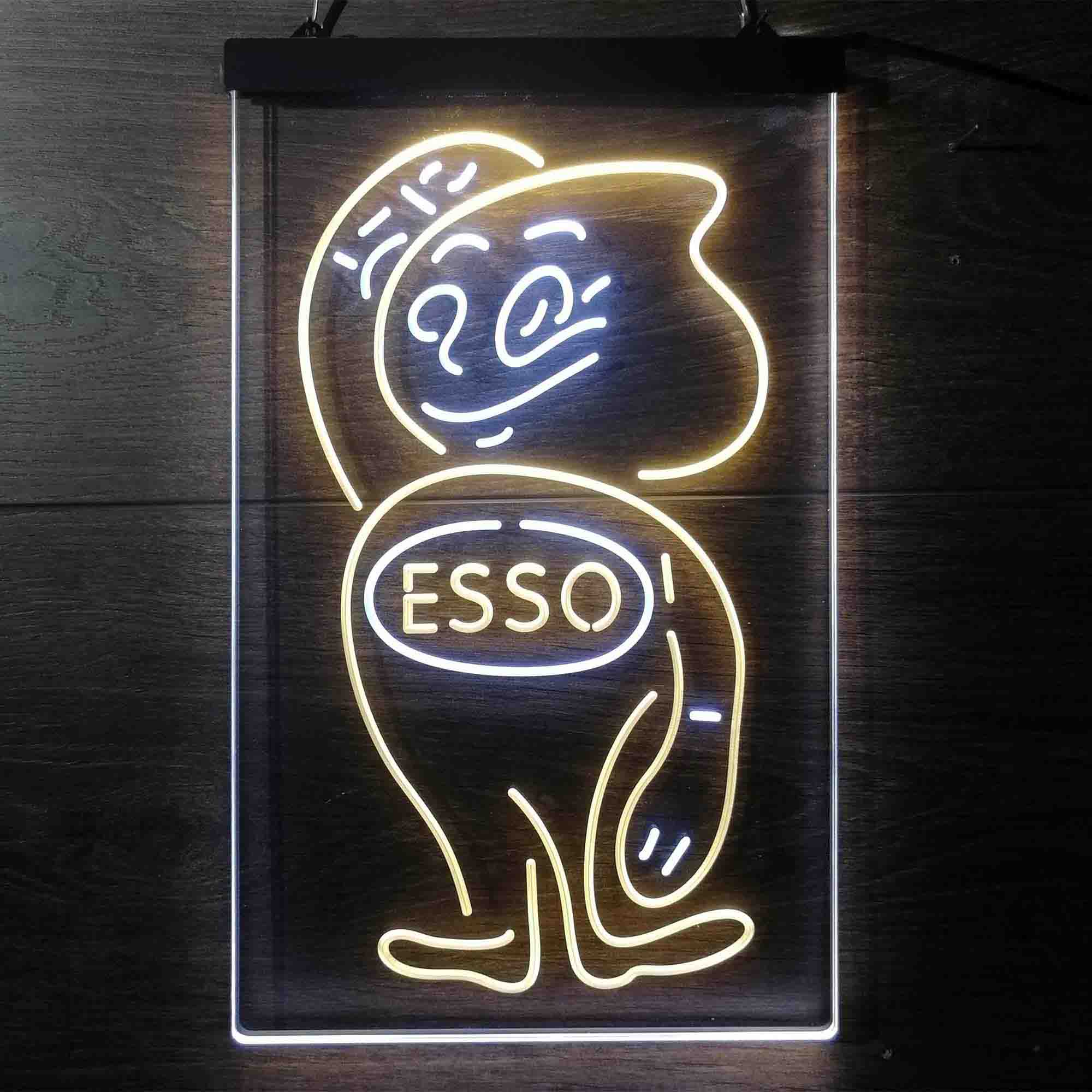 Esso Mascot Oil Gasoline Neon LED Sign