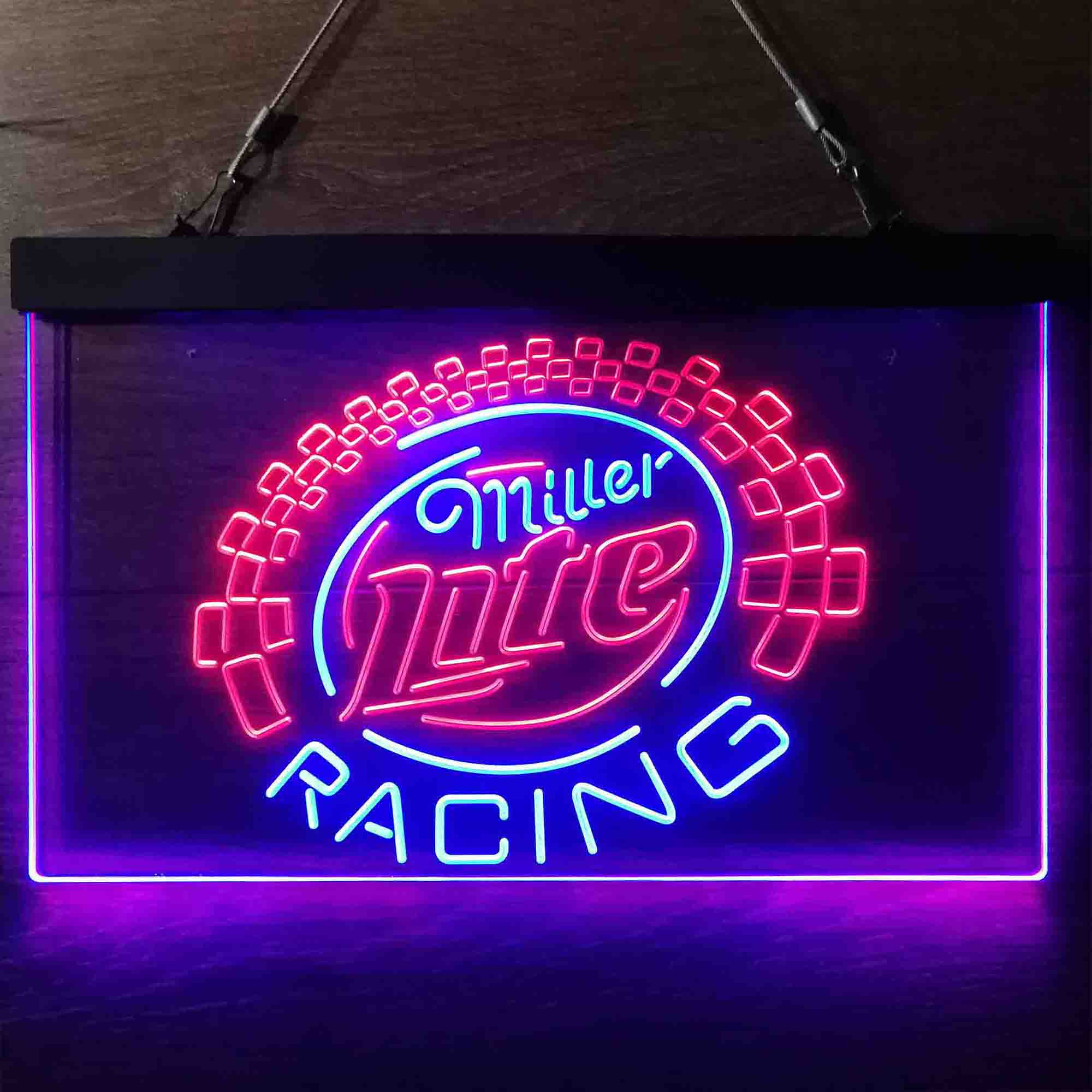 Miller Lite Racing Car Neon LED Sign