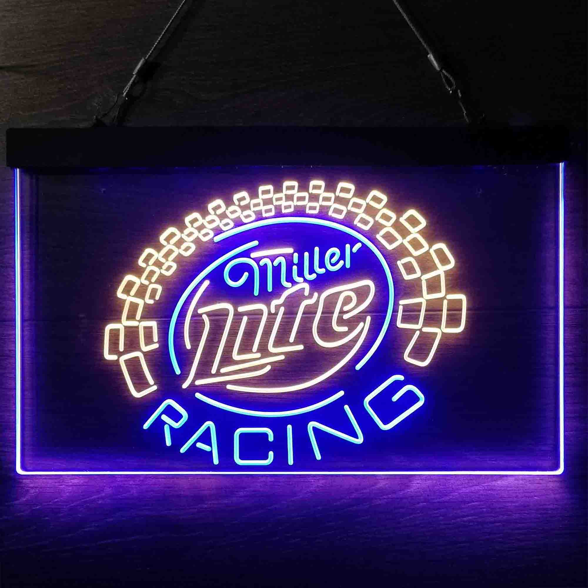 Miller Lite Racing Car Neon LED Sign