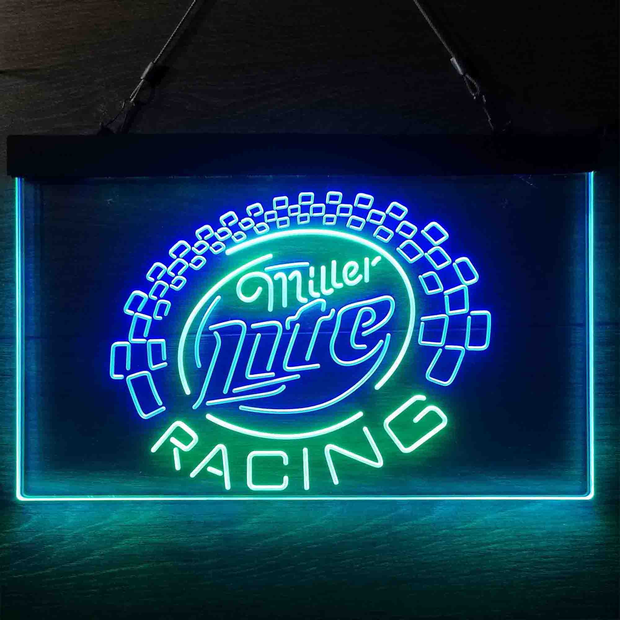 Miller Lite Racing Car Neon LED Sign