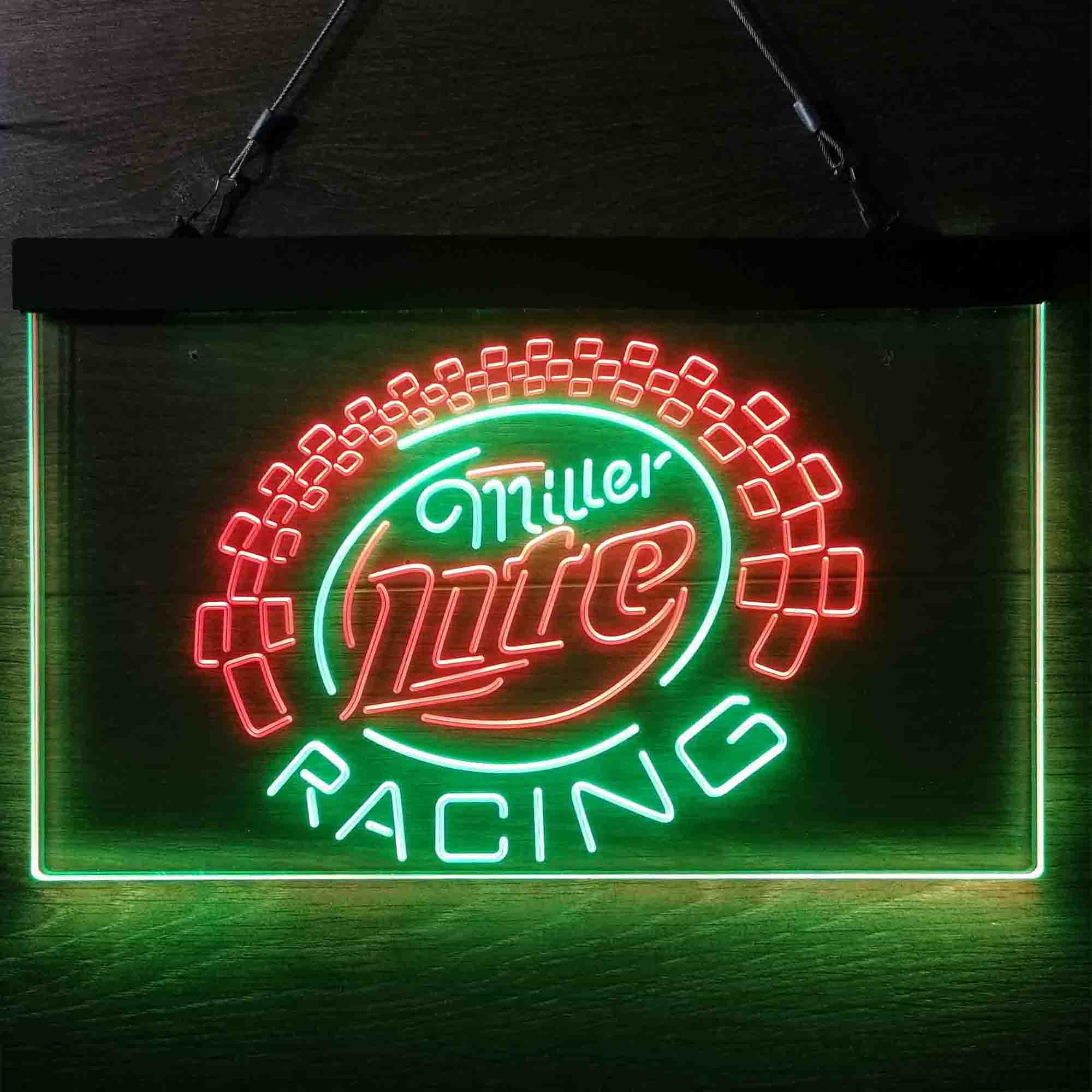 Miller Lite Racing Car Neon LED Sign