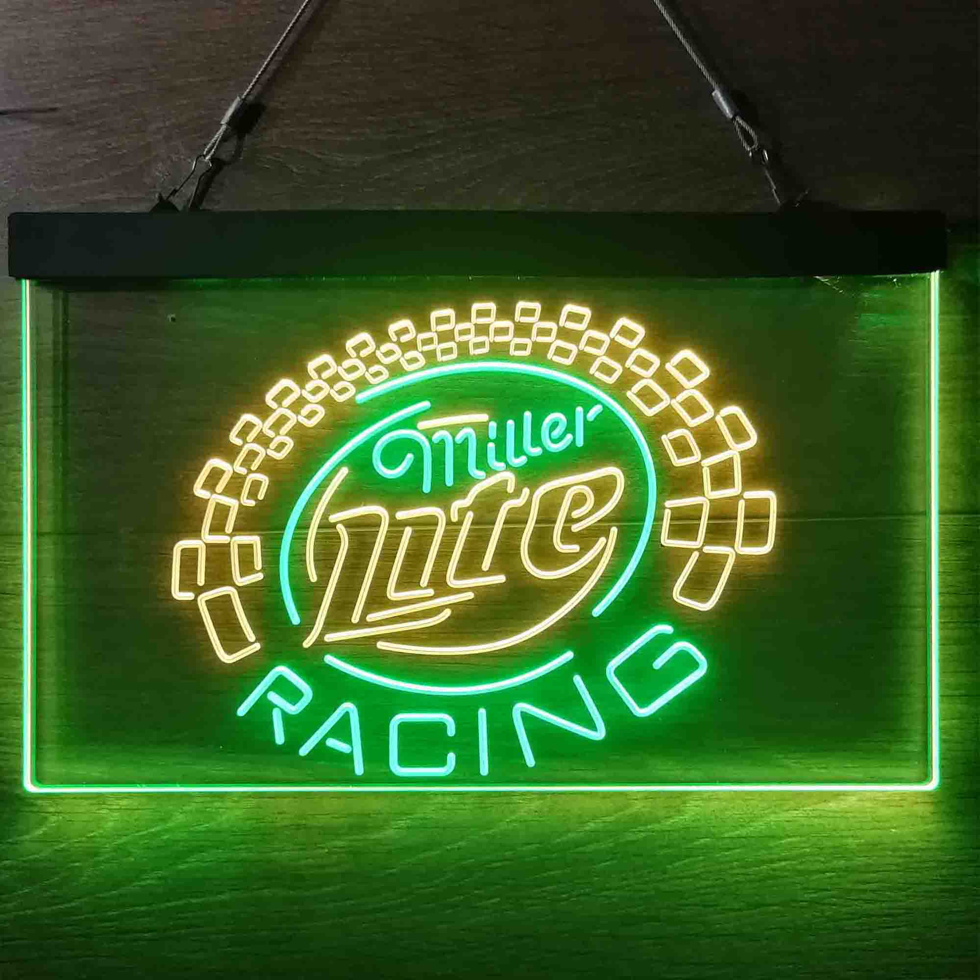 Miller Lite Racing Car Neon LED Sign