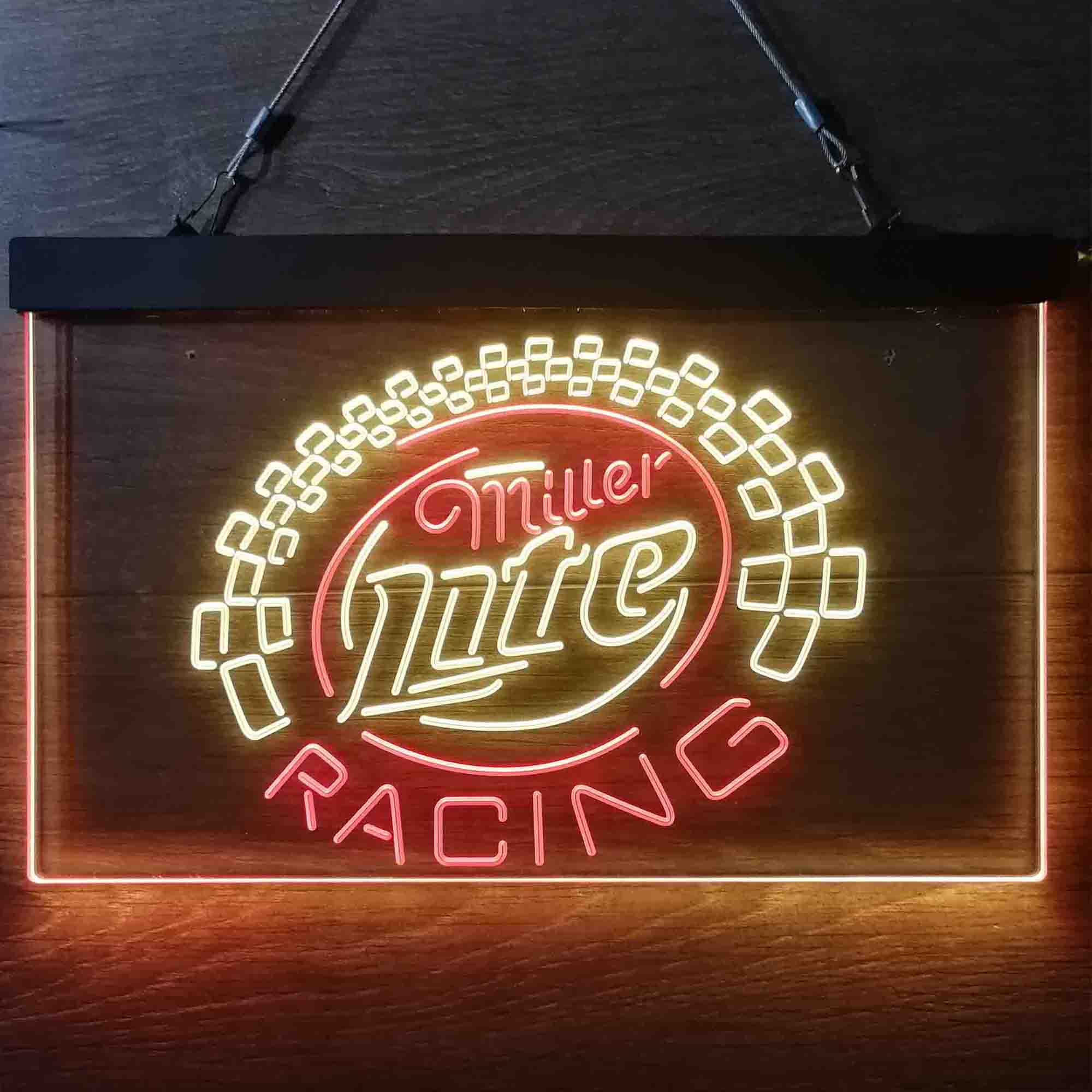 Miller Lite Racing Car Neon LED Sign