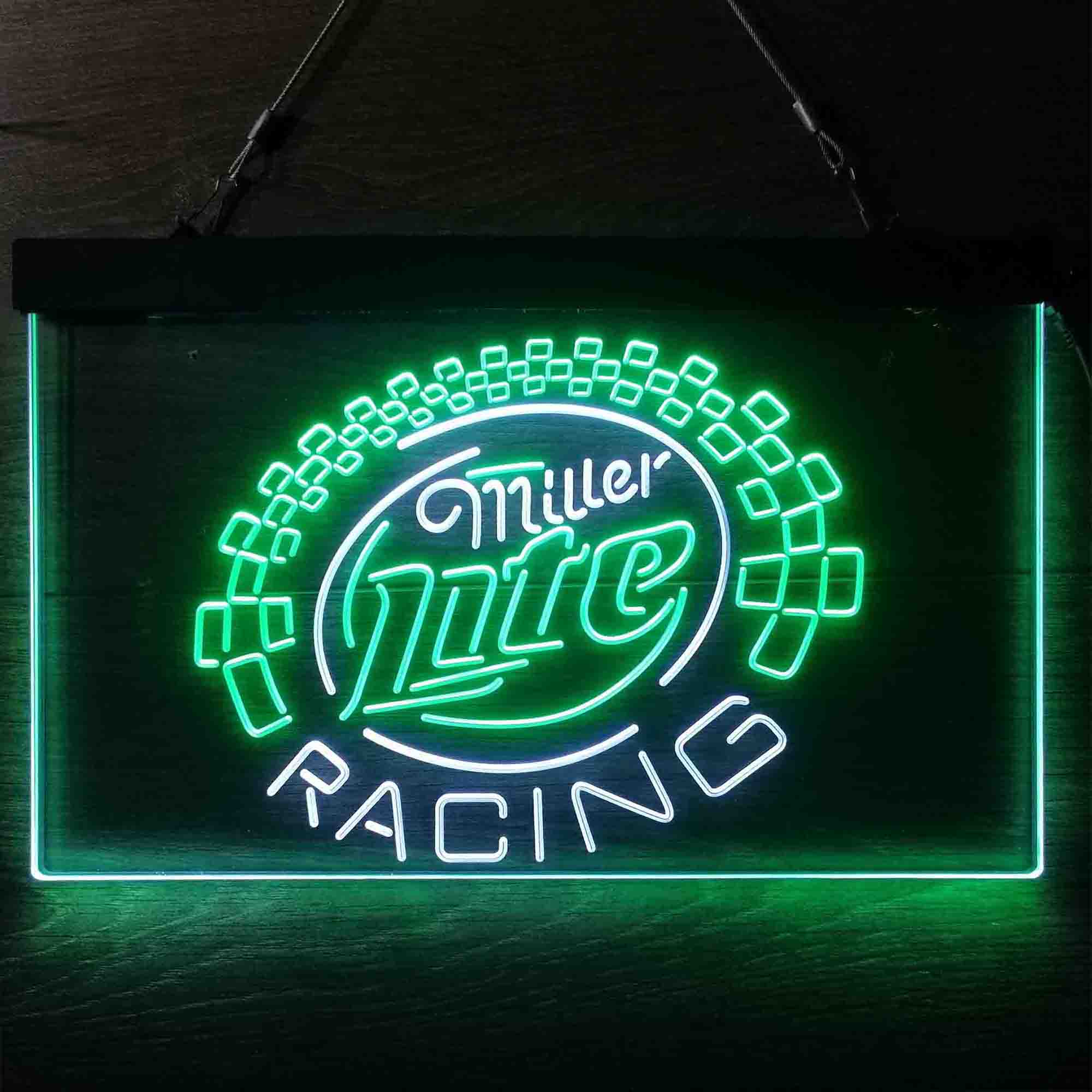 Miller Lite Racing Car Neon LED Sign