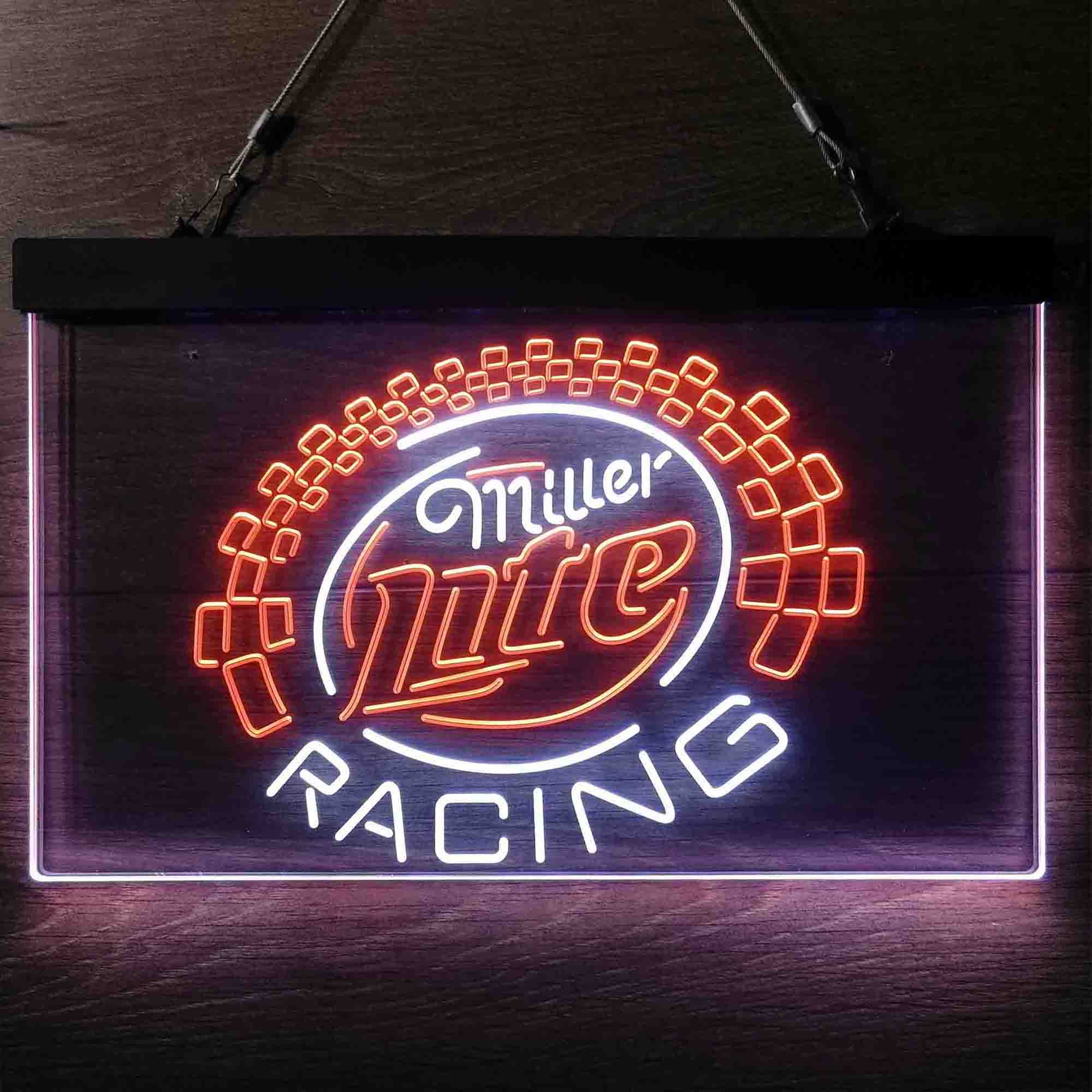 Miller Lite Racing Car Neon LED Sign