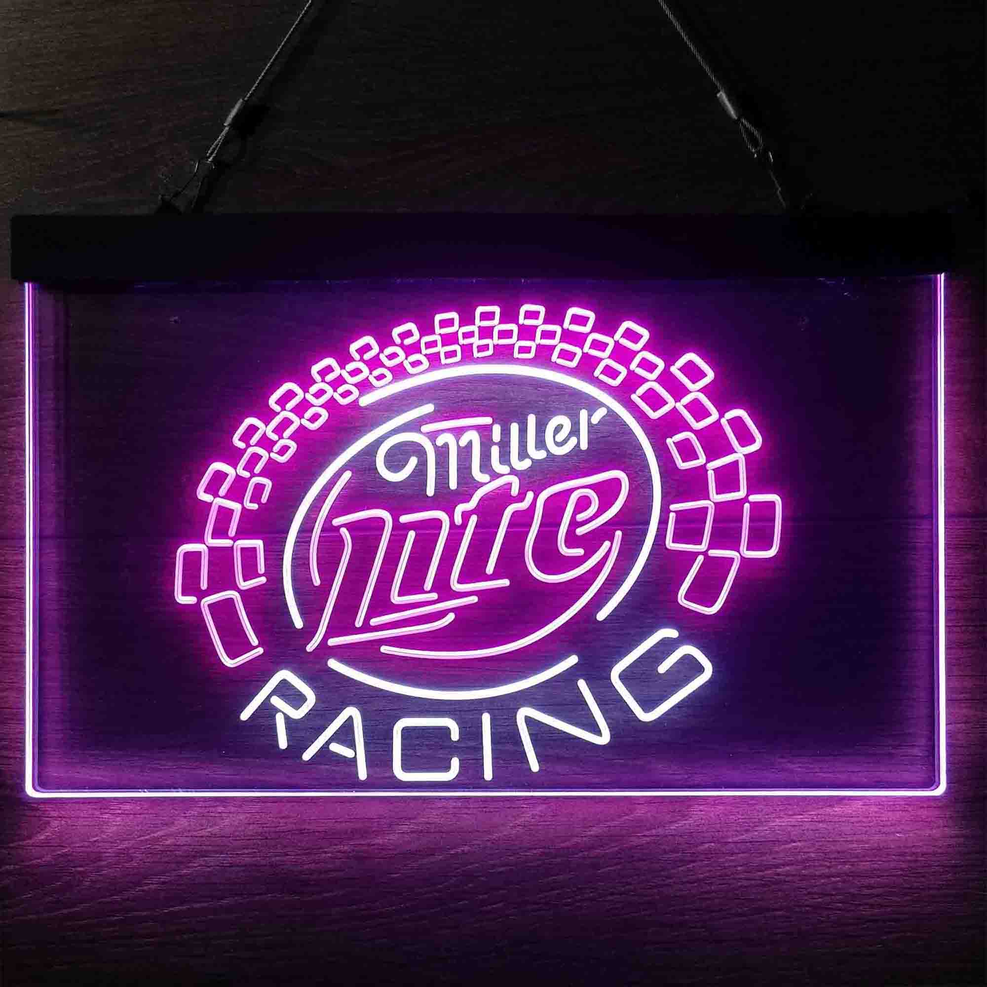 Miller Lite Racing Car Neon LED Sign