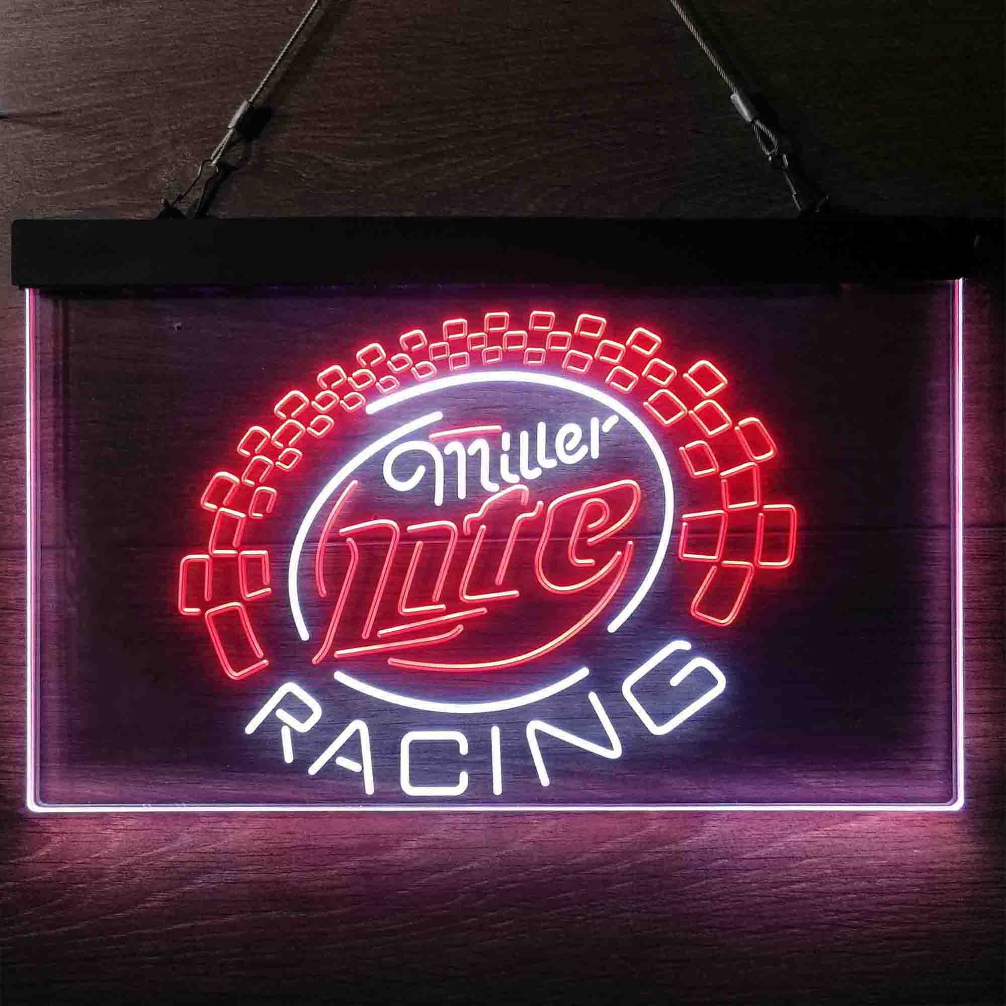 Miller Lite Racing Car Neon LED Sign