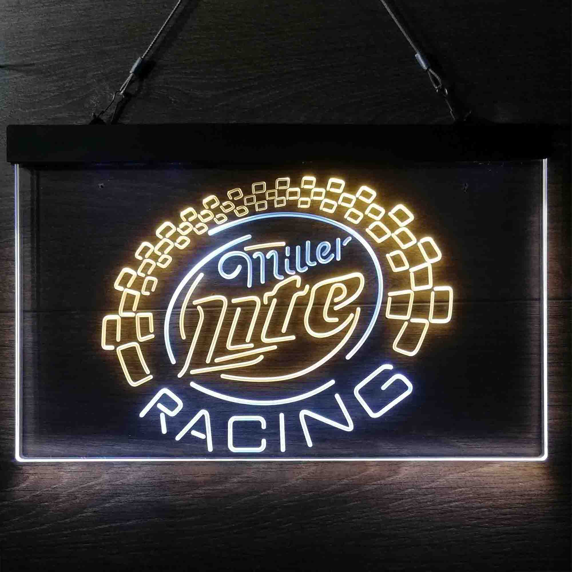 Miller Lite Racing Car Neon LED Sign