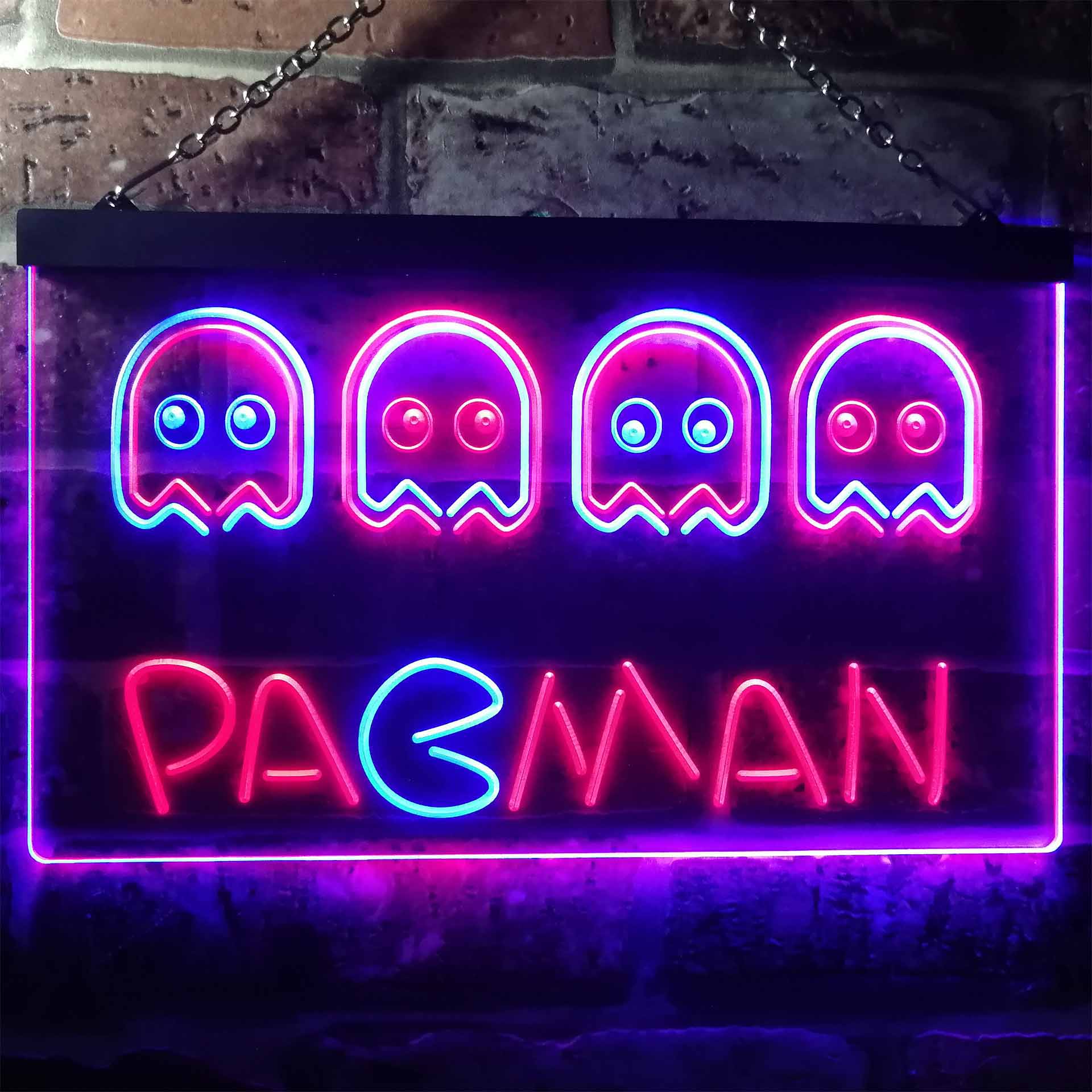 Pacman Game Room Decor Neon LED Sign