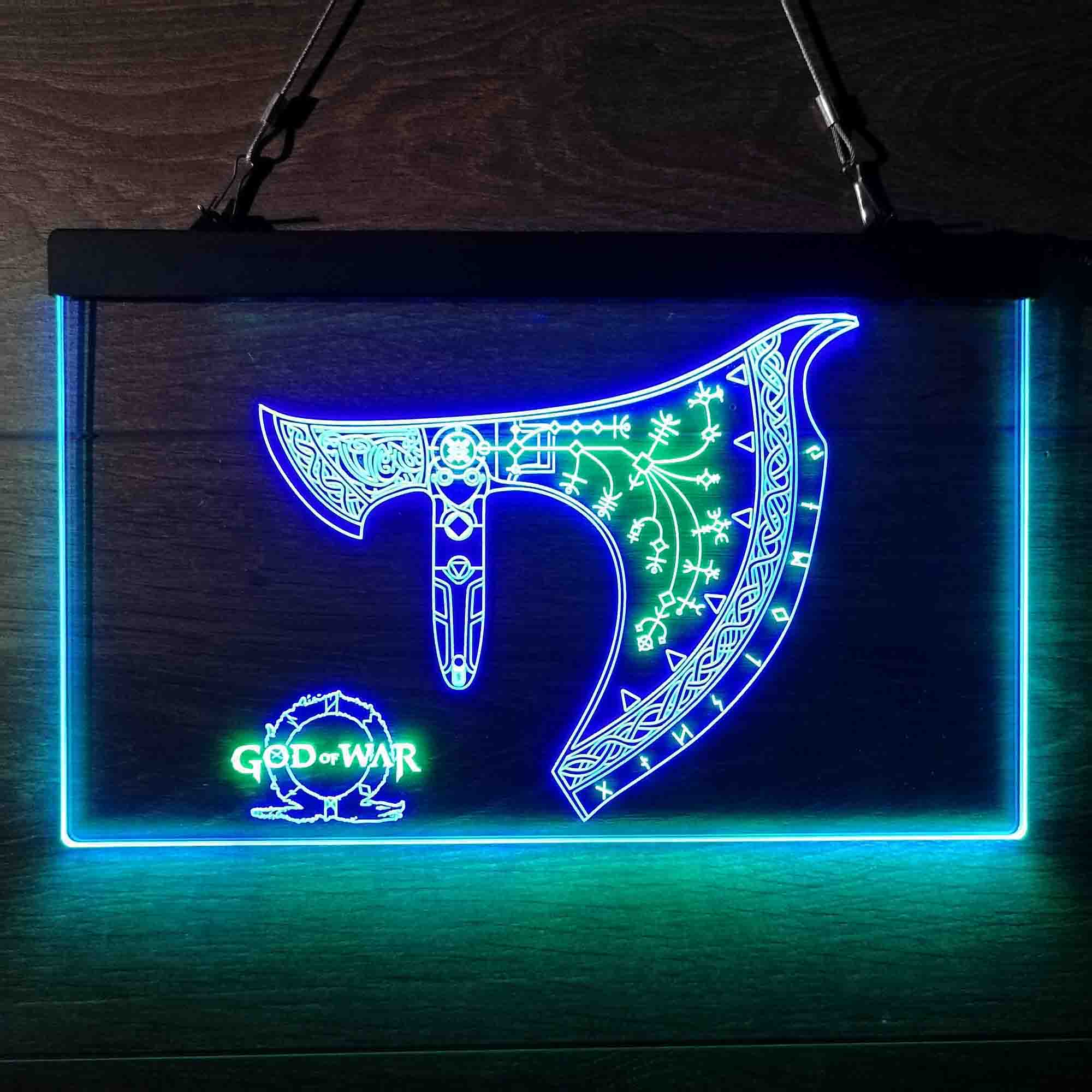 God Of War Leviathan Axe Neon LED Sign