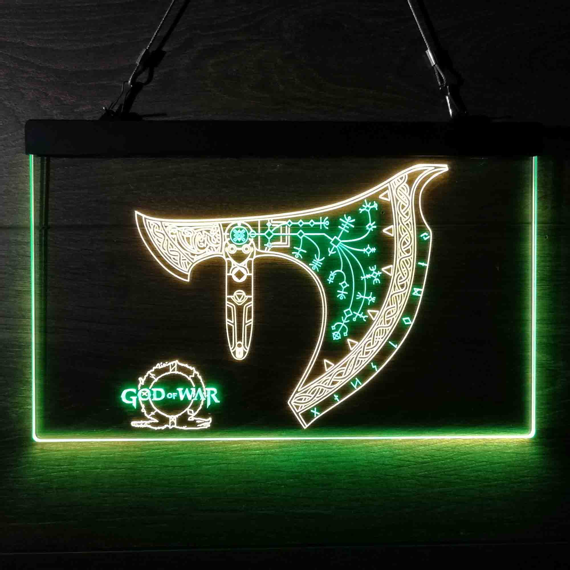 God Of War Leviathan Axe Neon LED Sign