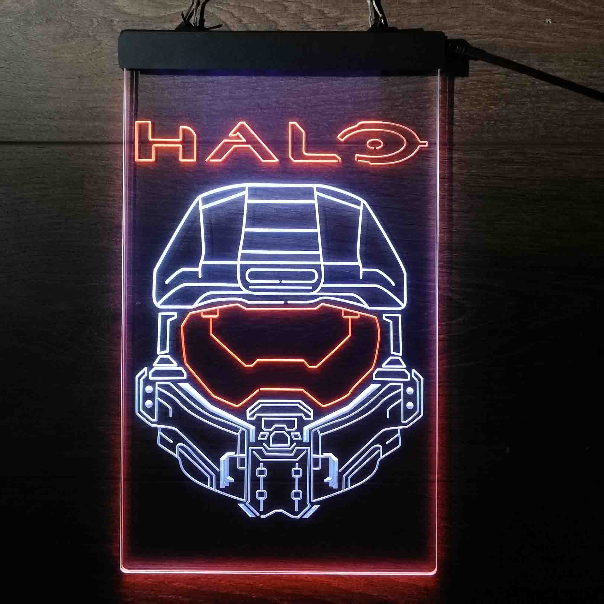 Halo Infinite Master Chief Helmet Neon LED Sign