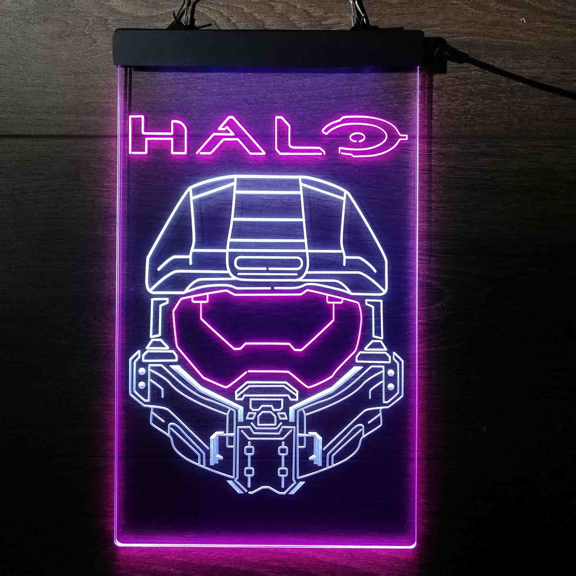 Halo Infinite Master Chief Helmet Neon LED Sign