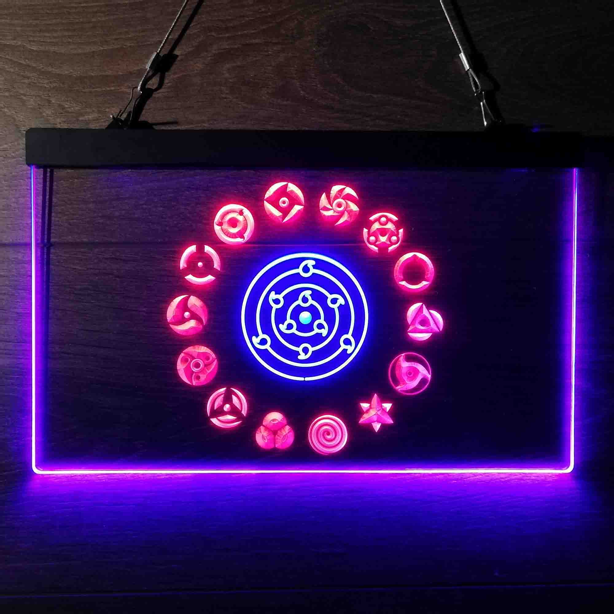Naruto Akatsuki Sasuke Kakashi Sharingan Neon LED Sign