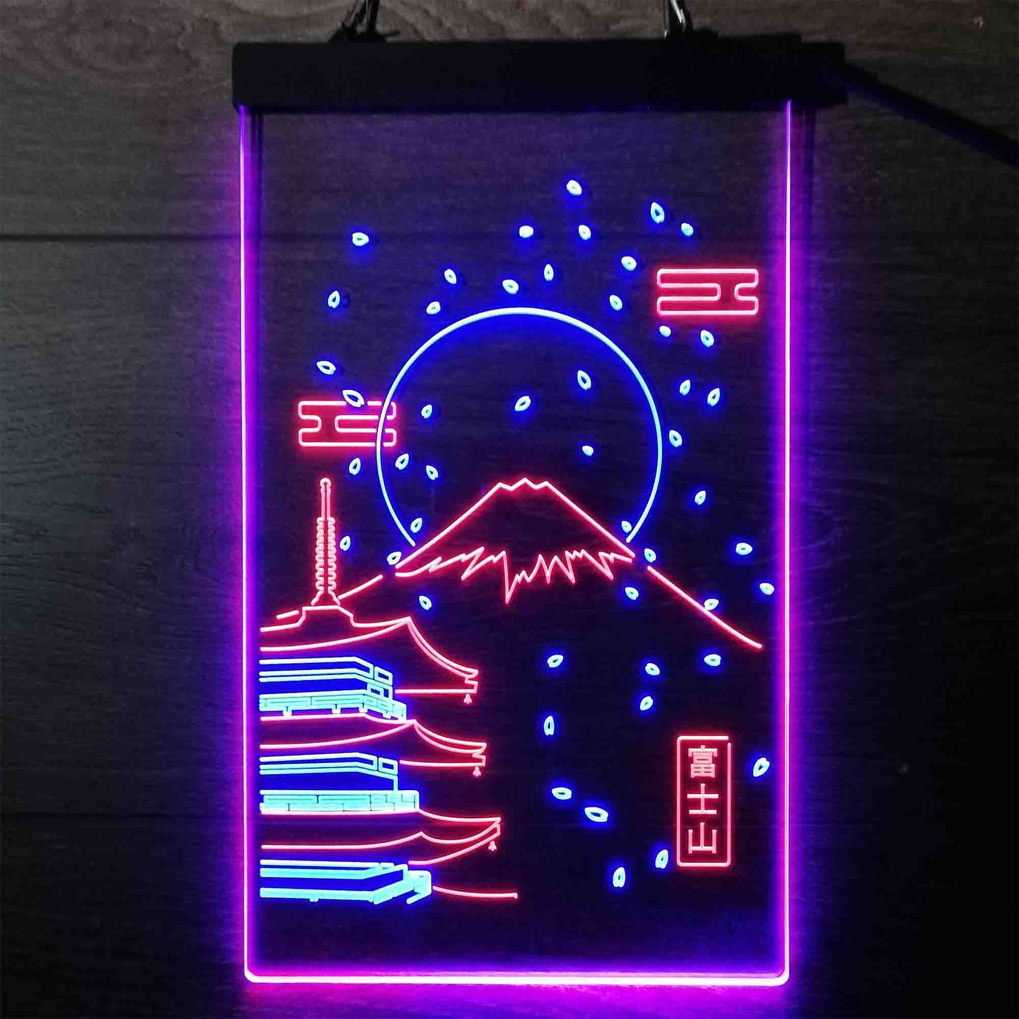 Japan Fuji Mountain Led Neon Light Up Sign