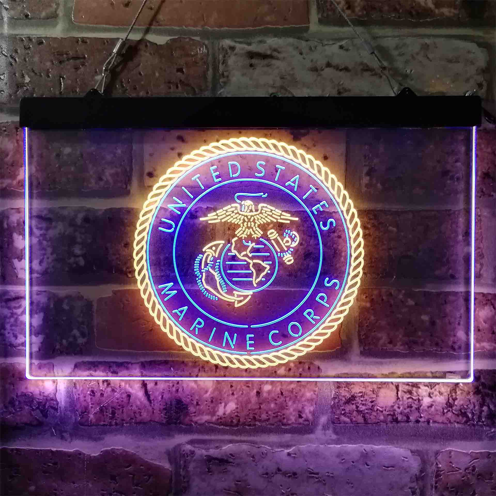 US Marine Corps Trademark Neon LED Sign