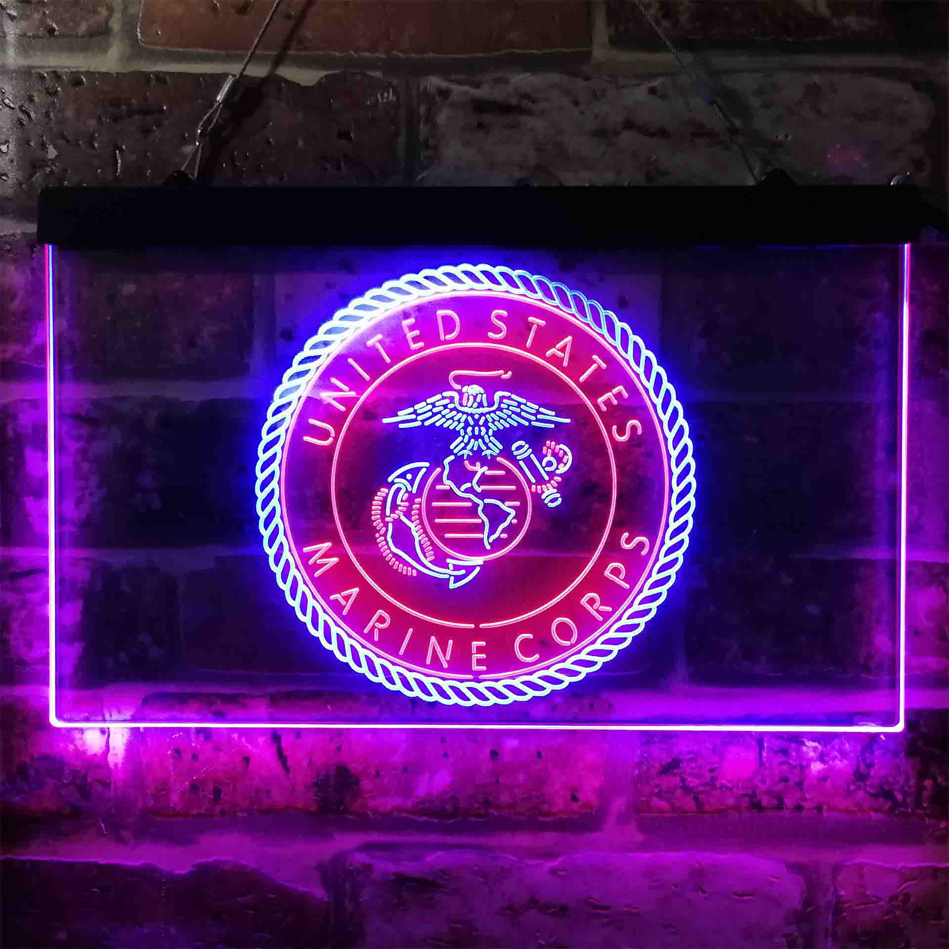 US Marine Corps Trademark Neon LED Sign