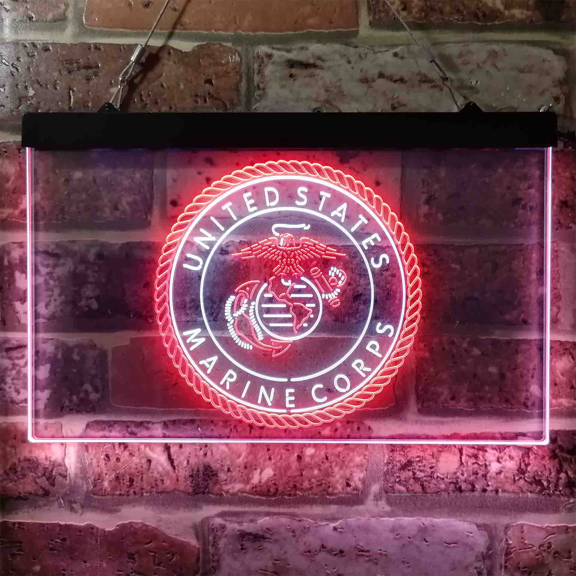 Neon Usmc US Marine Corps Trademark Neon Sign - LED LAB CAVE
