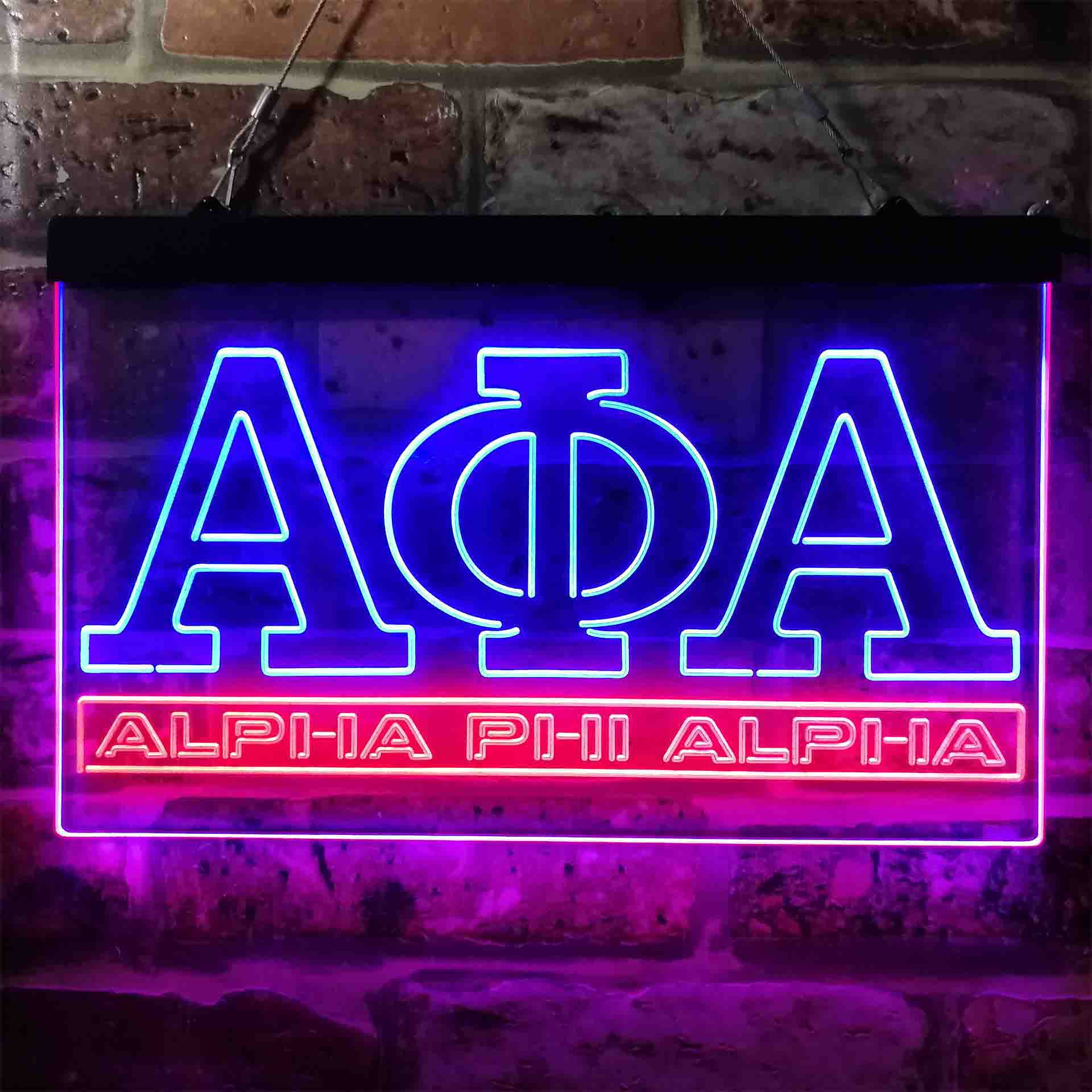 Alpha Phi Alpha Logo Neon Sign - LED LAB CAVE