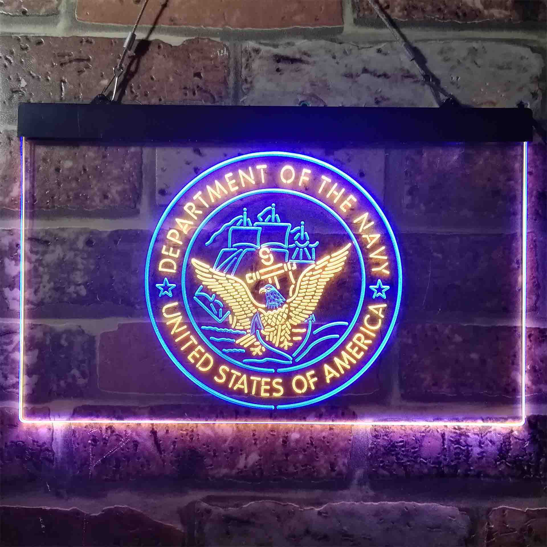 US Navy Logo Neon Sign - LED LAB CAVE