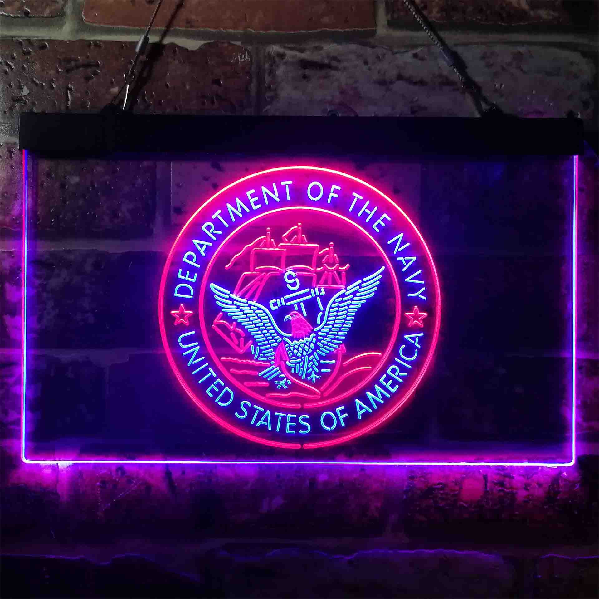 US Navy Logo Neon Sign - LED LAB CAVE