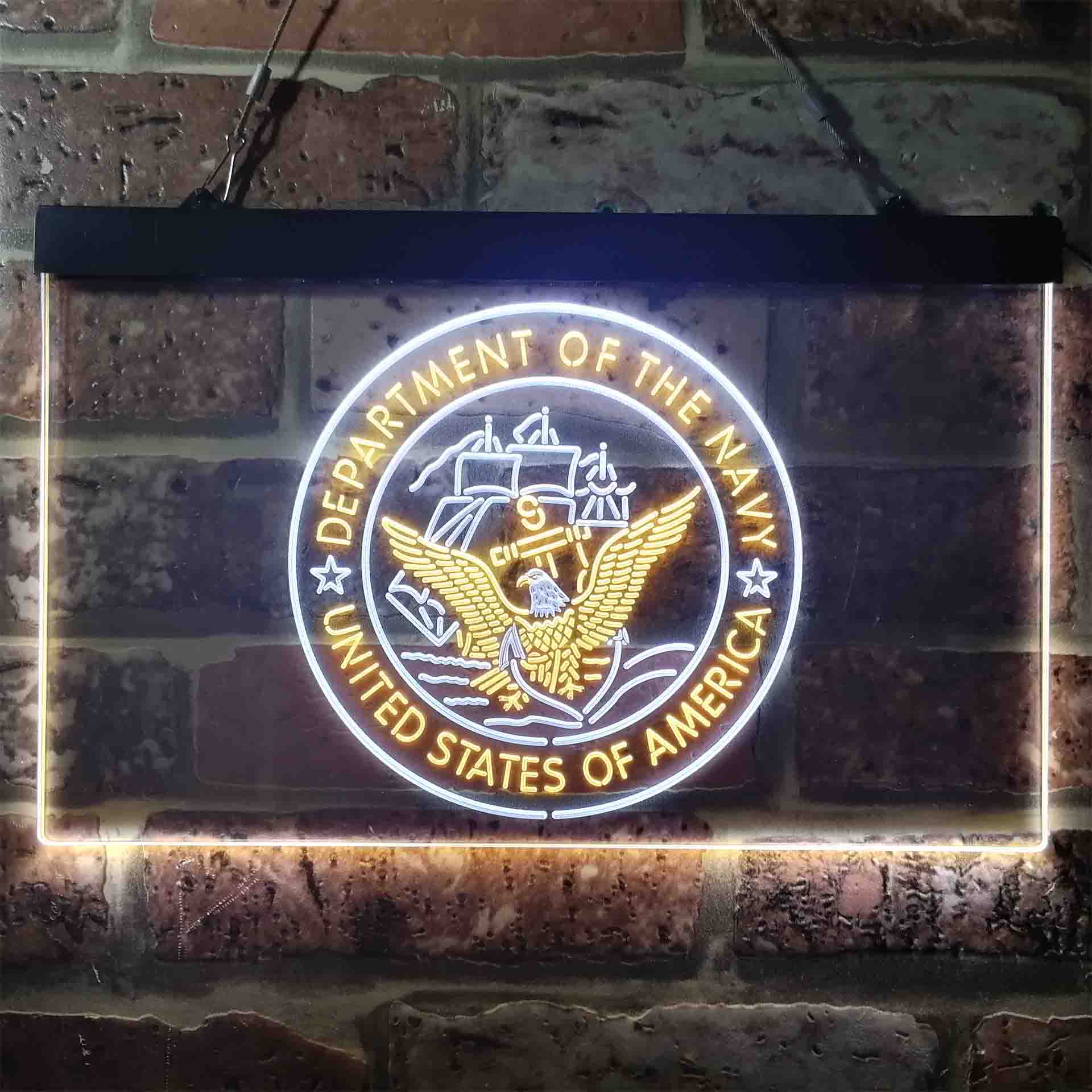 US Navy Logo Neon Sign - LED LAB CAVE
