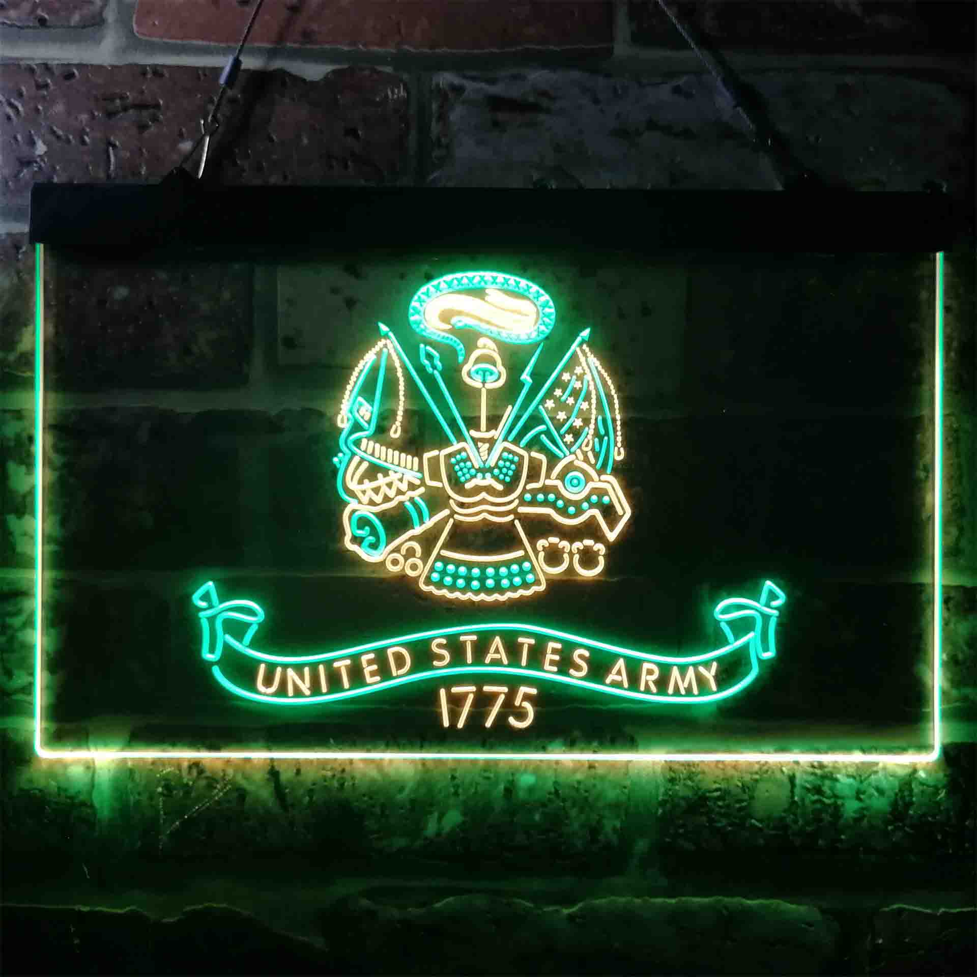 US Army 1775 Badge Military Neon LED Sign