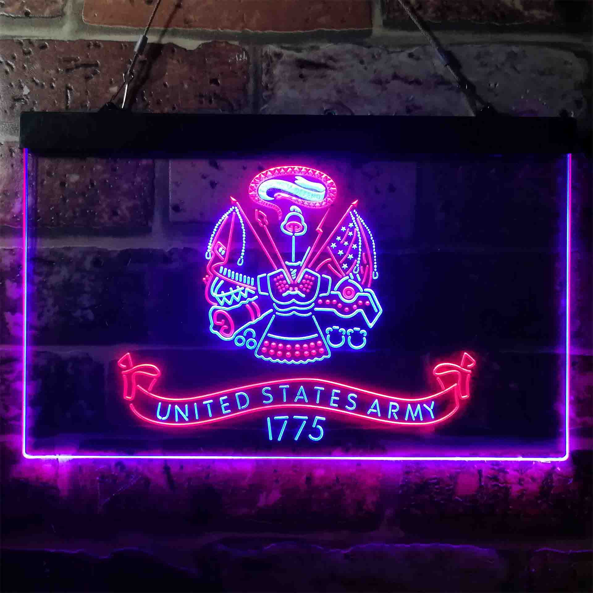US Army 1775 Badge Military Neon LED Sign