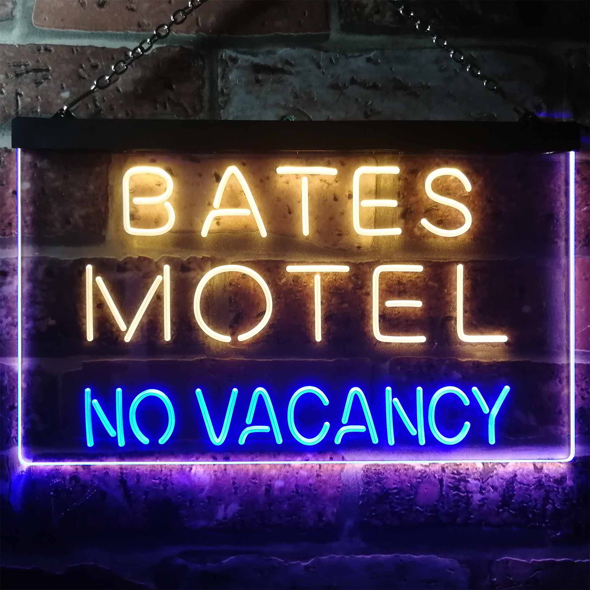 Bates Motel No Vacancy Neon LED Sign - Halloween Christmas Decor