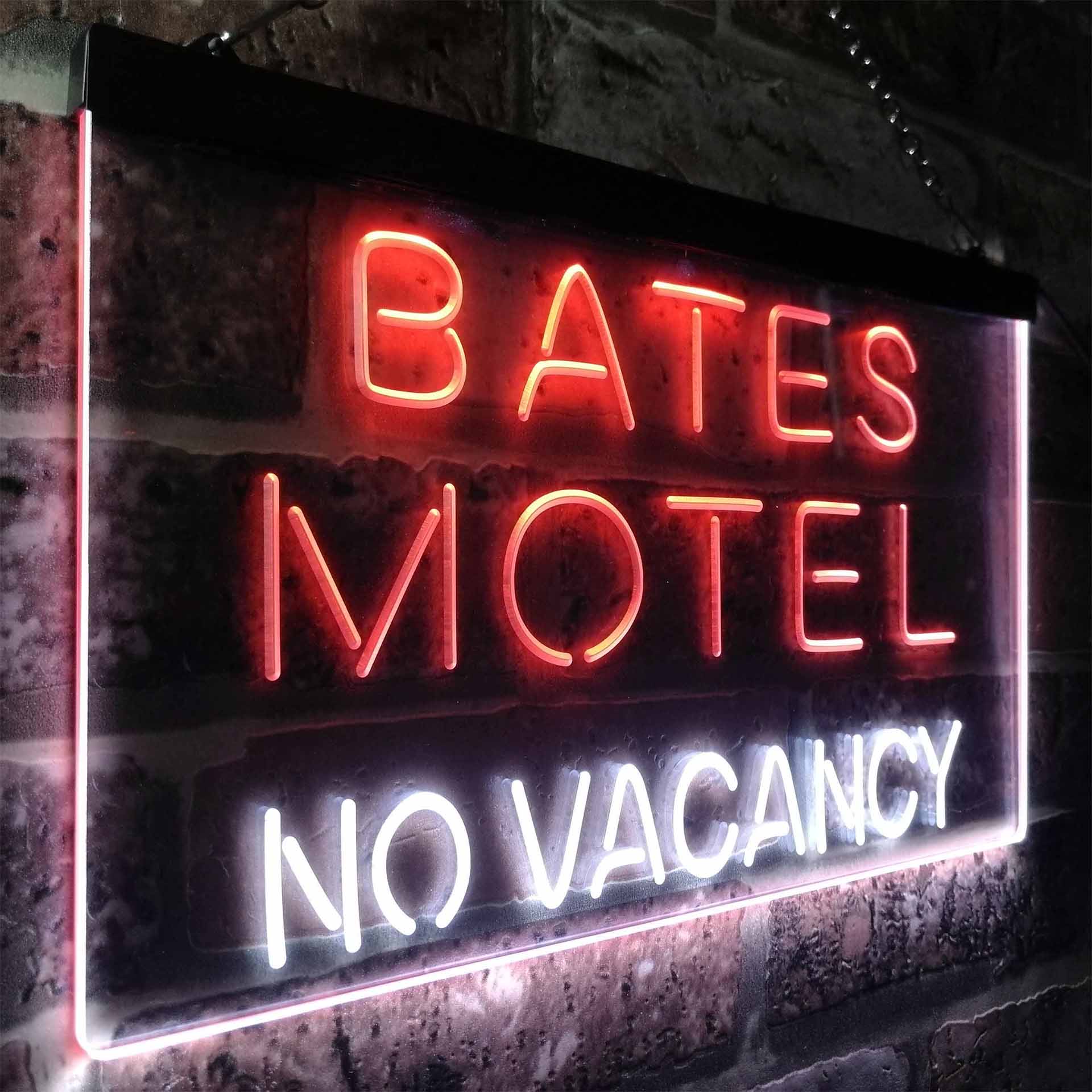 Bates Motel No Vacancy Neon LED Sign - Halloween Christmas Decor