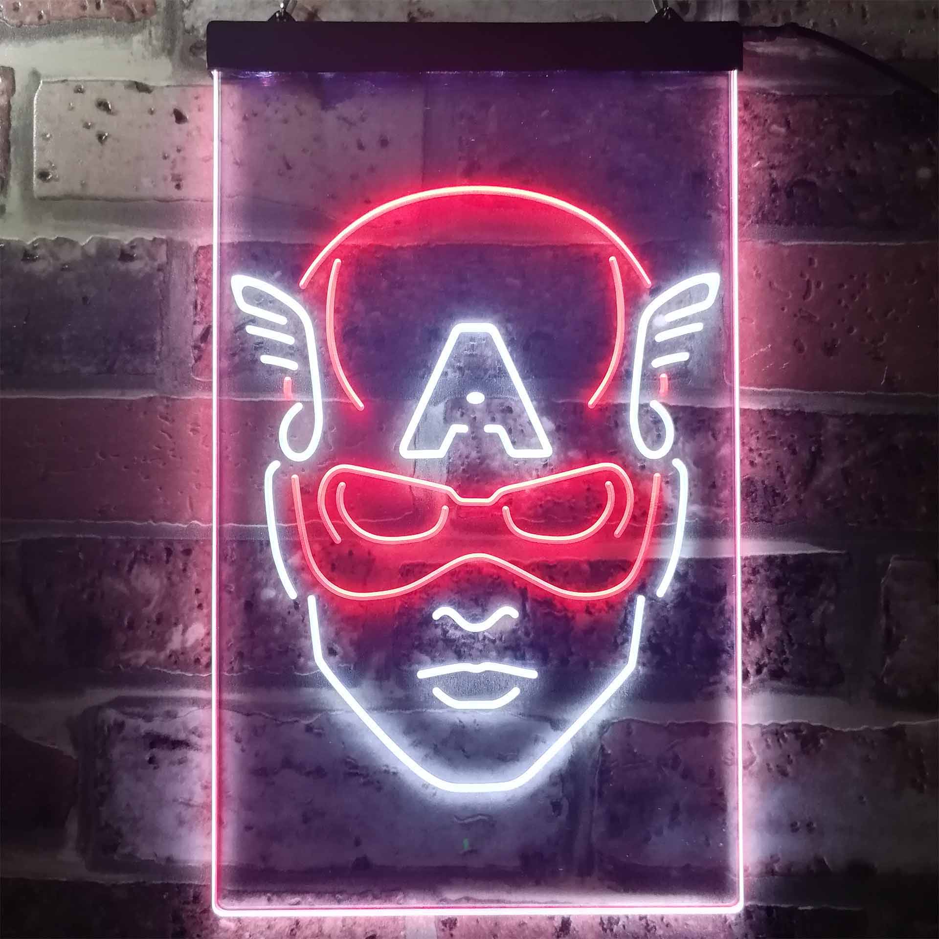 Captain America Face Neon LED Sign