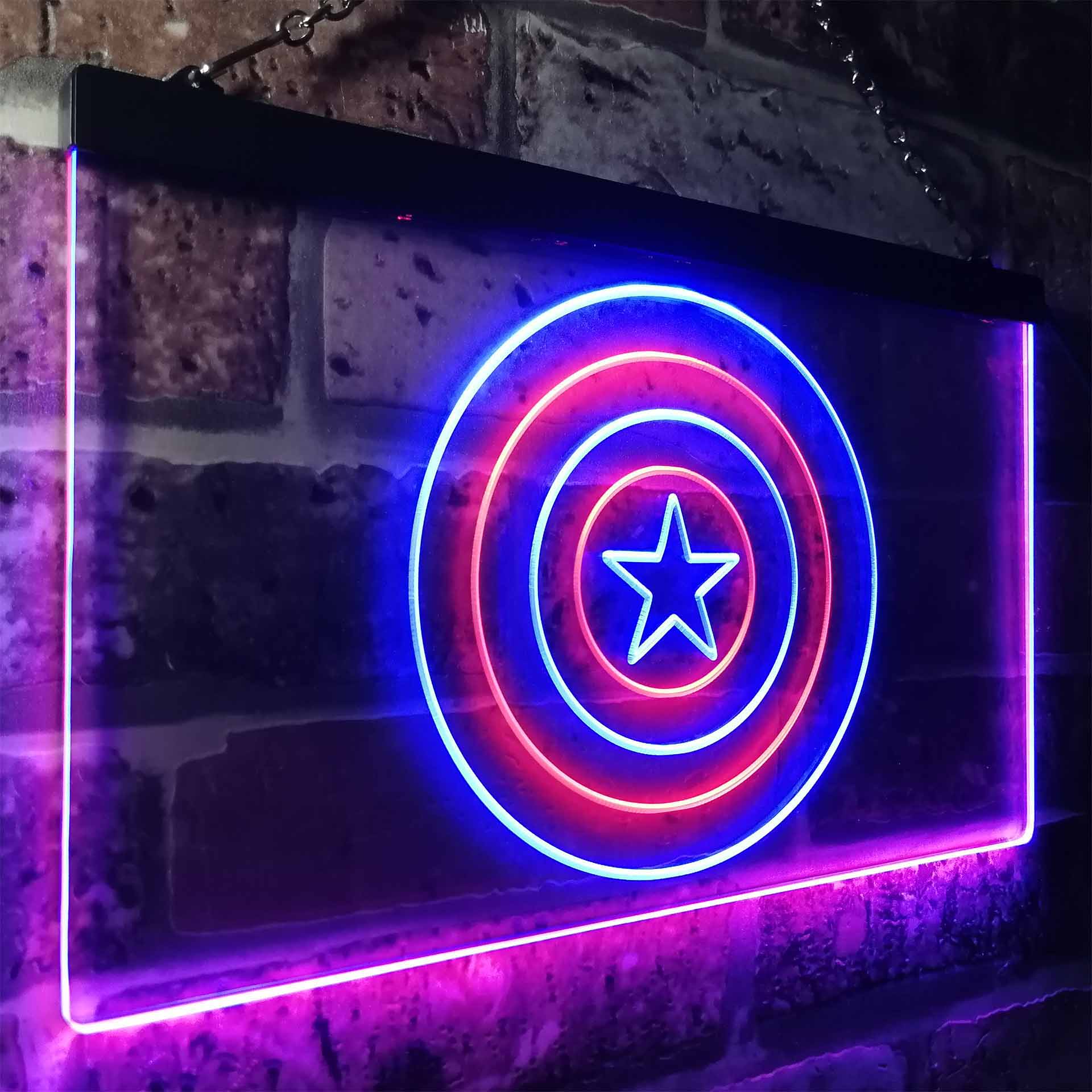 Captain America Shield Neon LED Sign