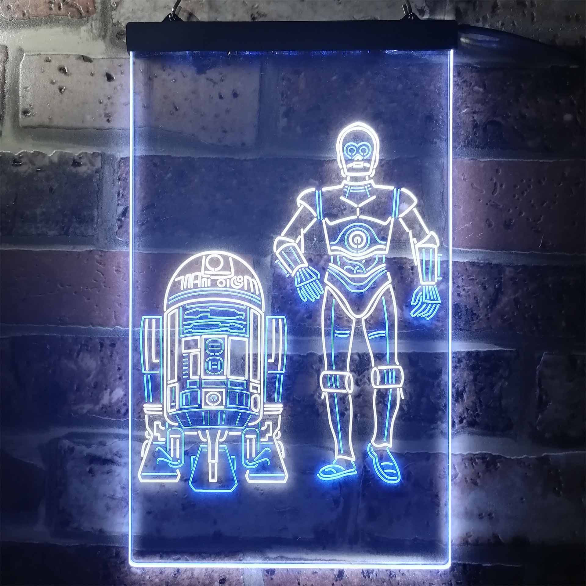 R2D2 C3PO Star Wars Neon LED Sign