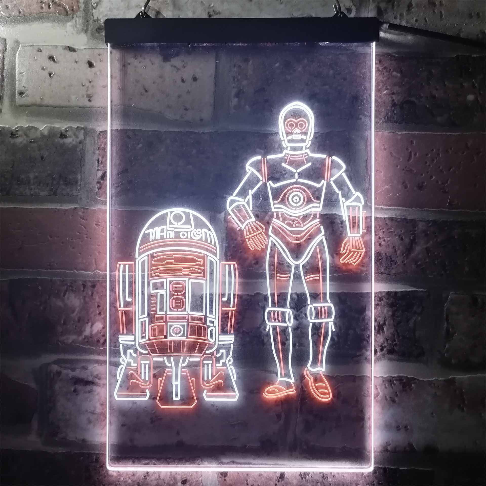 R2D2 C3PO Star Wars Neon LED Sign