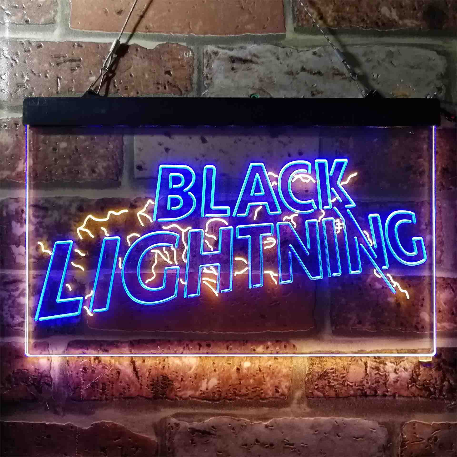 Black Lightning Neon LED Sign